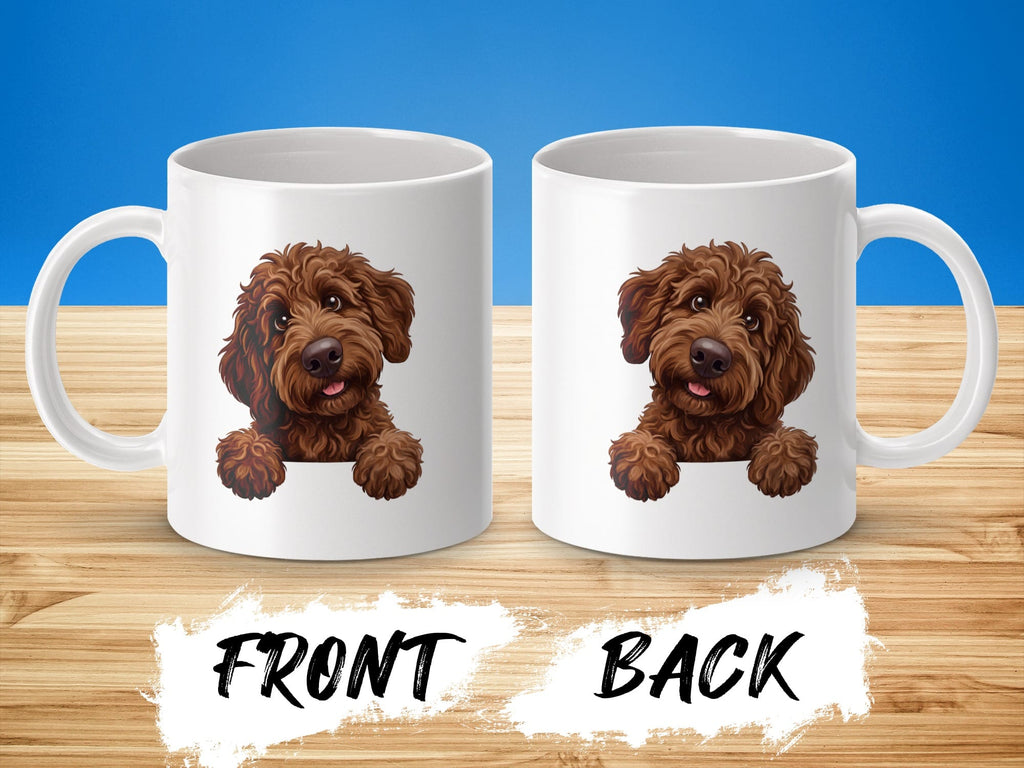 Curious Chocolate Goldendoodle Mug in by MyDesigns