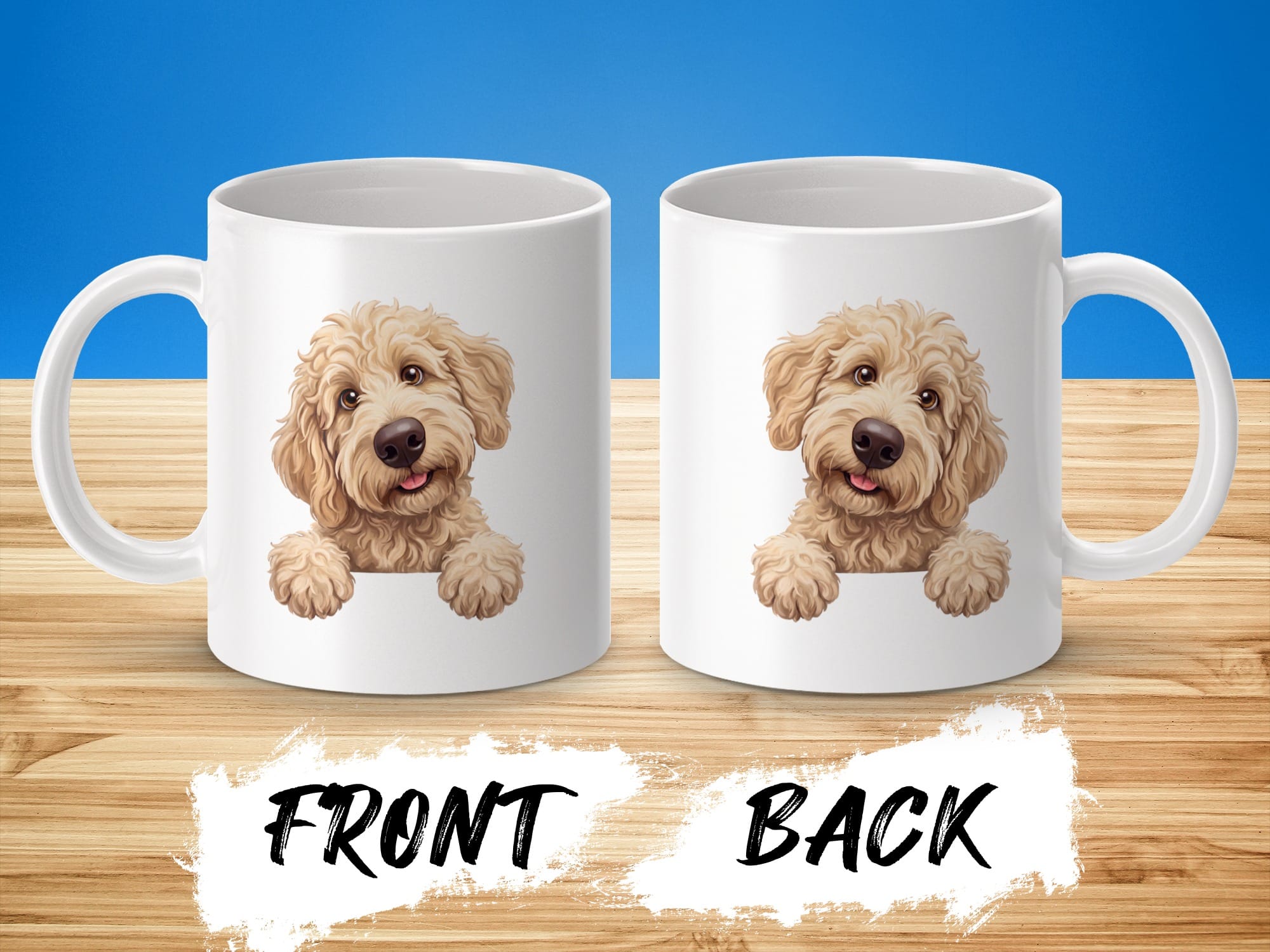 Curious Cream Goldendoodle Mug in by MyDesigns