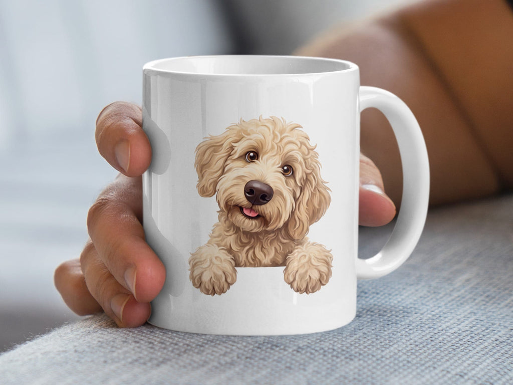 Curious Cream Goldendoodle Mug in by MyDesigns