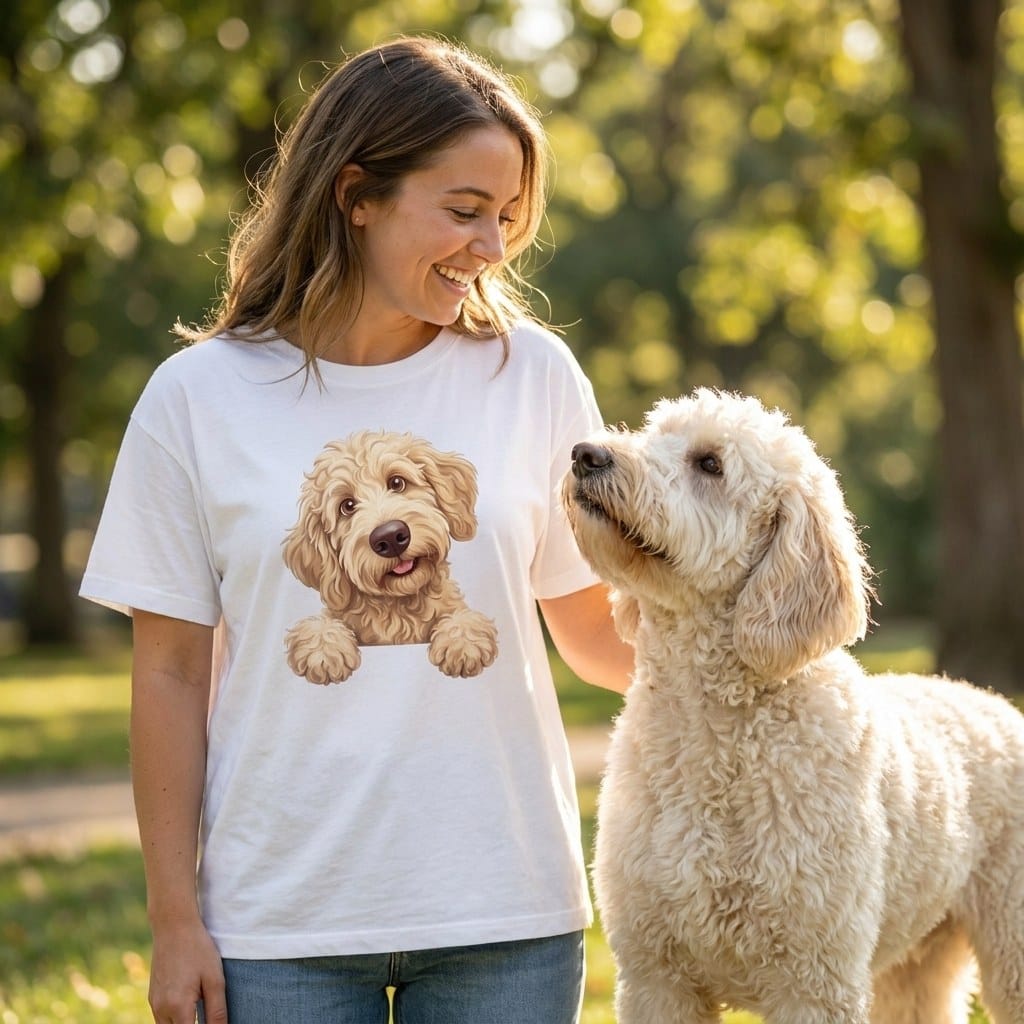 Curious Cream Goldendoodle Mug in by MyDesigns