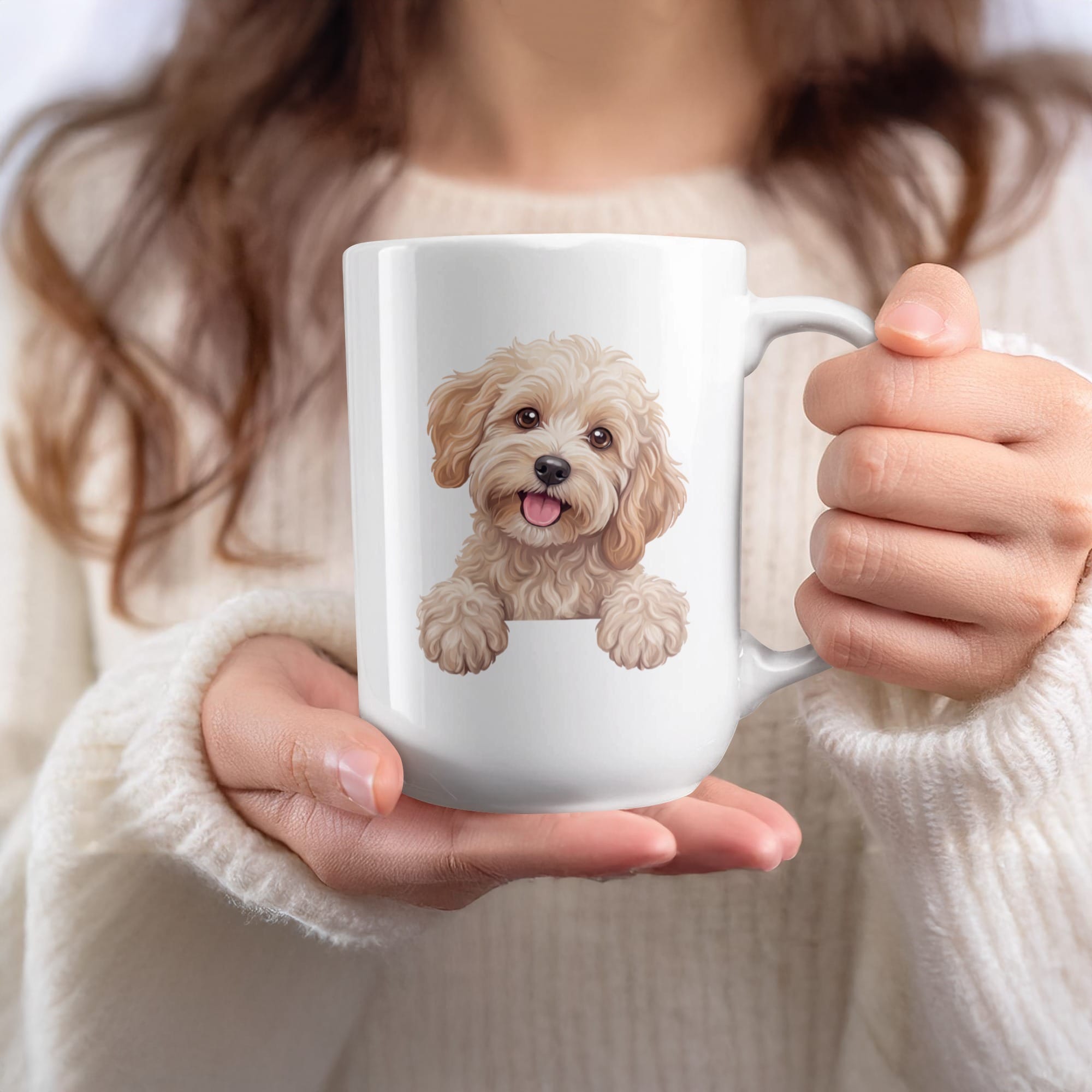 Curious Maltipoo Mug in by MyDesigns