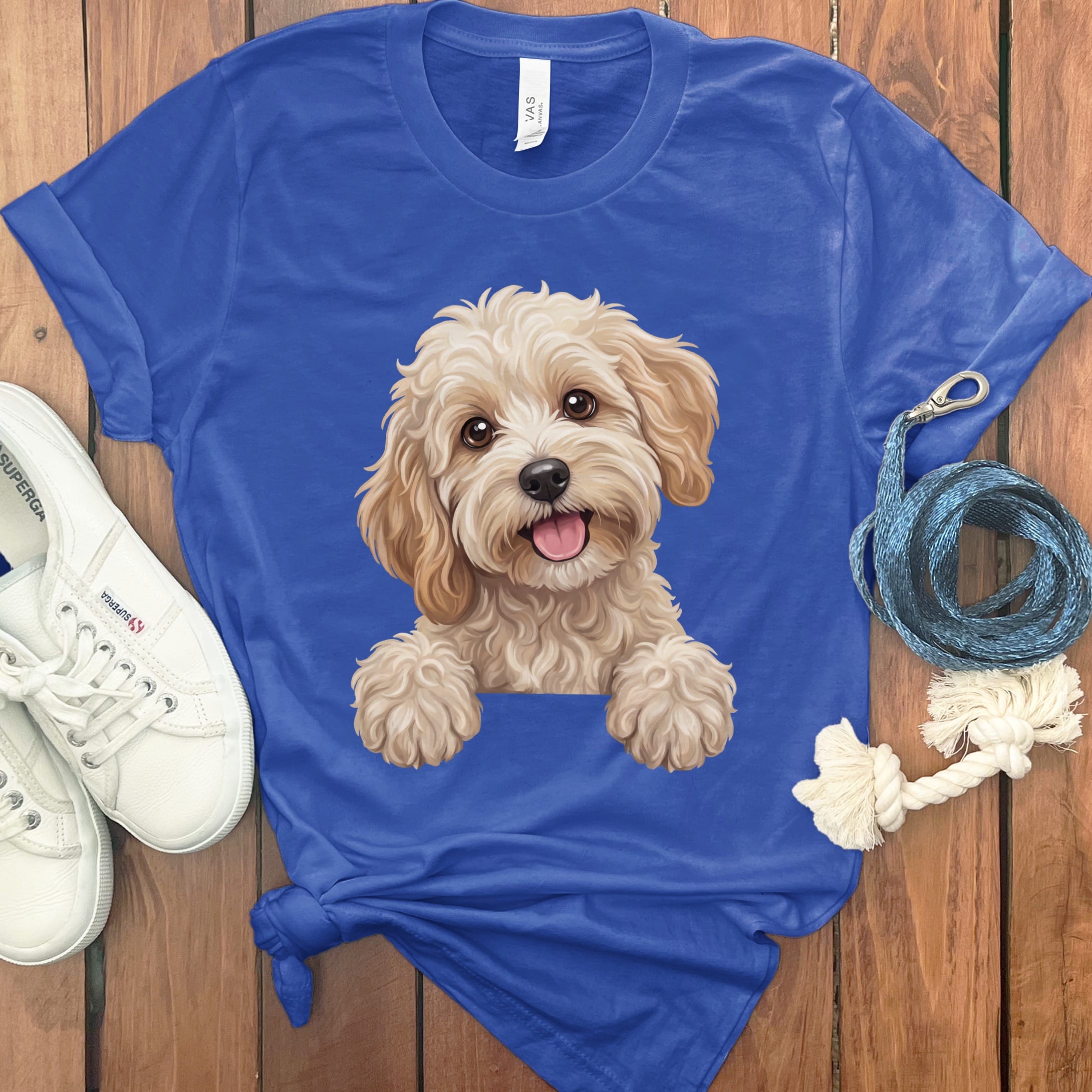 Curious Maltipoo T-Shirt in True Royal / S by Puppy Jo
