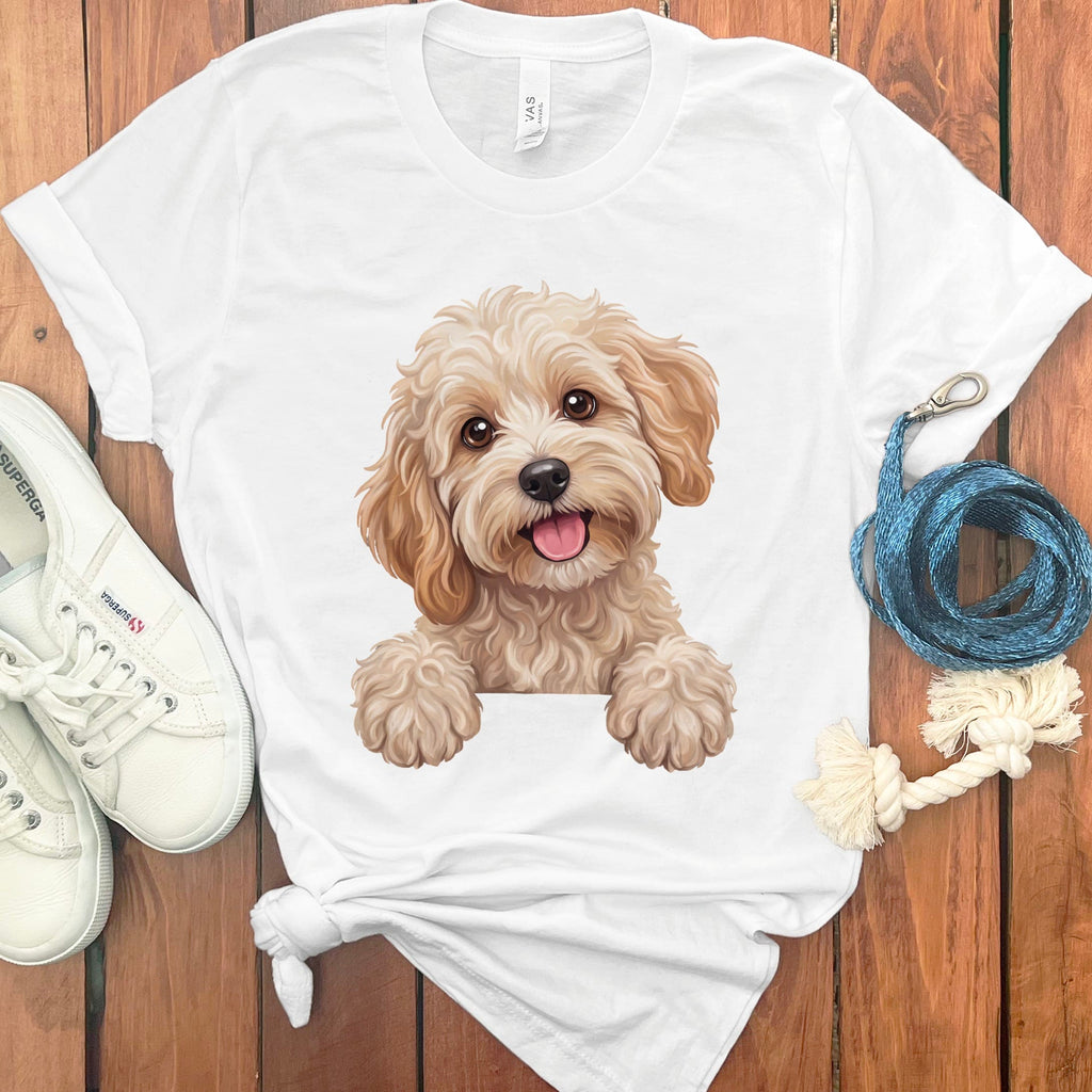 Curious Maltipoo T-Shirt in White / S by Puppy Jo
