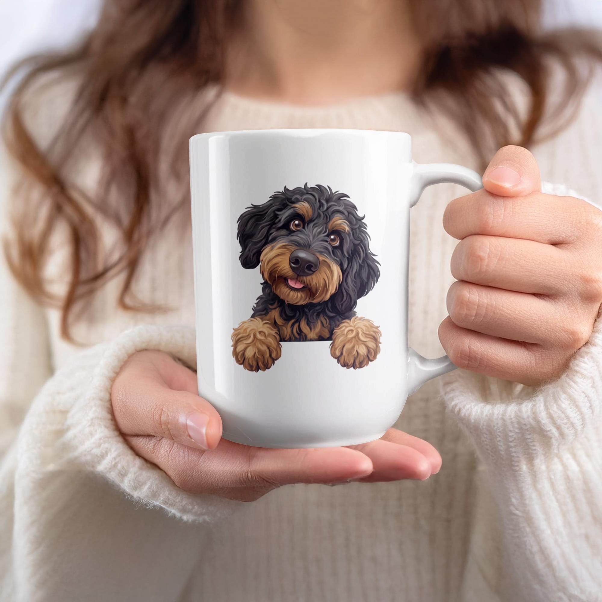 Curious Phantom Goldendoodle T-Shirt in by MyDesigns