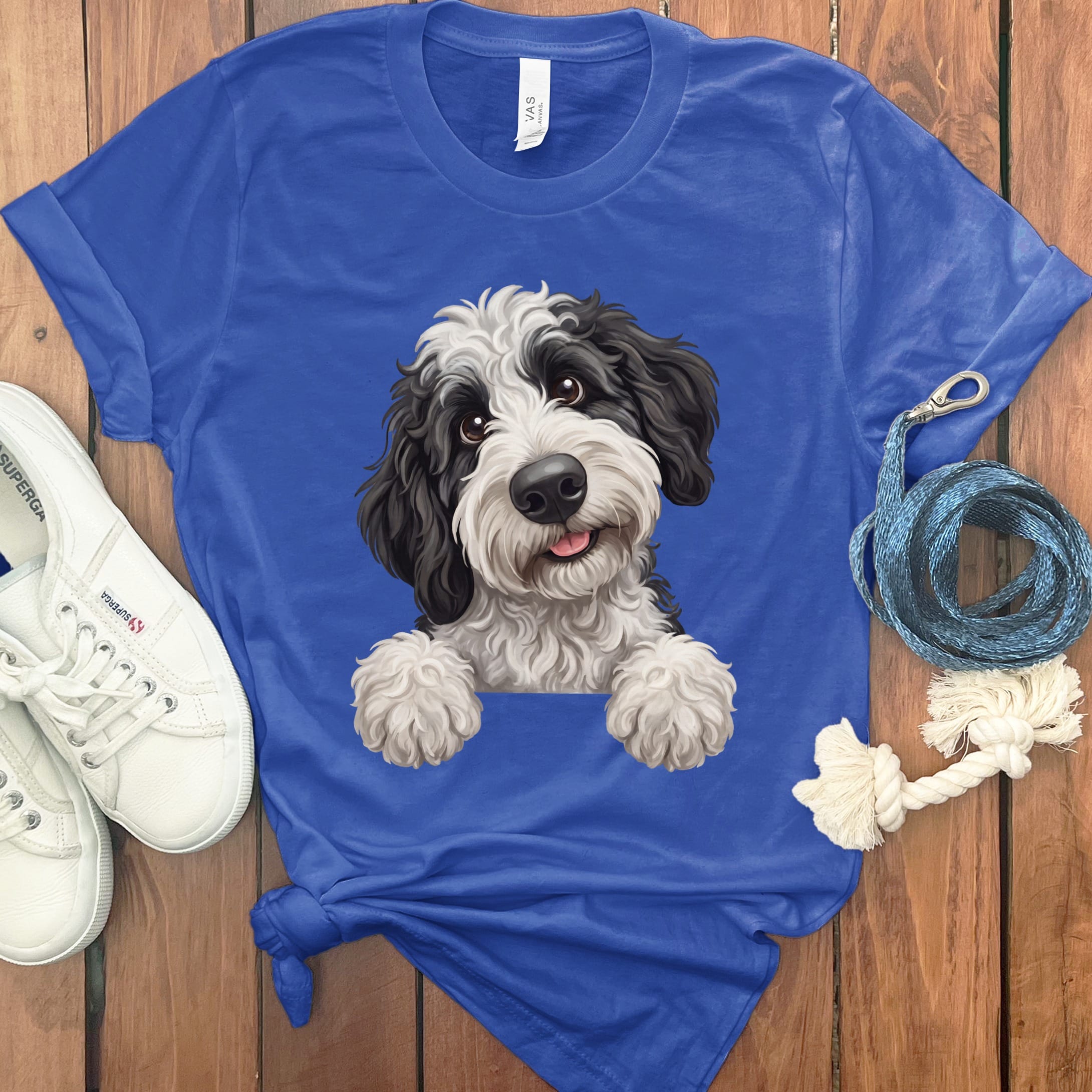 Curious Sheepadoodle T-Shirt in True Royal / S by Puppy Jo
