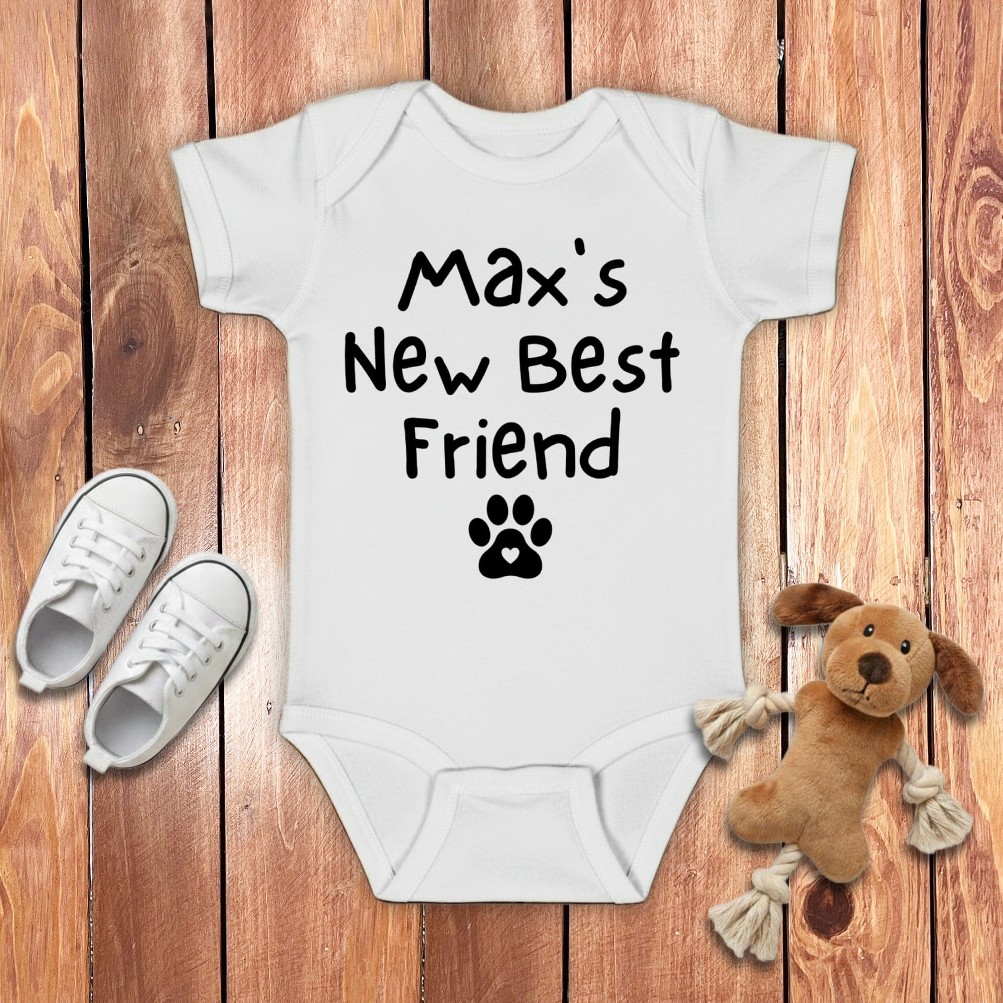 Custom Baby's Best Friend Bodysuit in by Puppy Jo