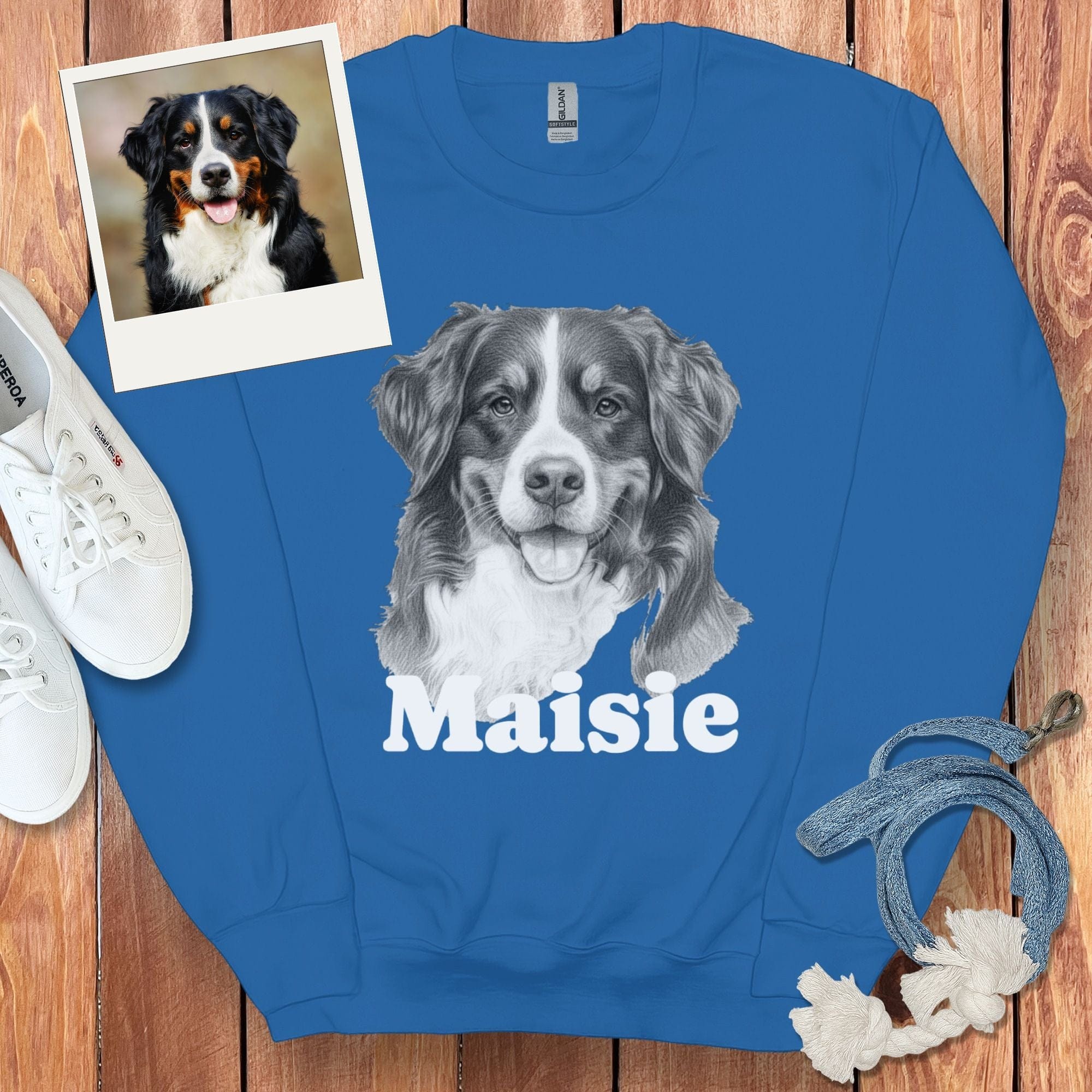 Custom Doodle Photo Pet Sweatshirt in by Puppy Jo