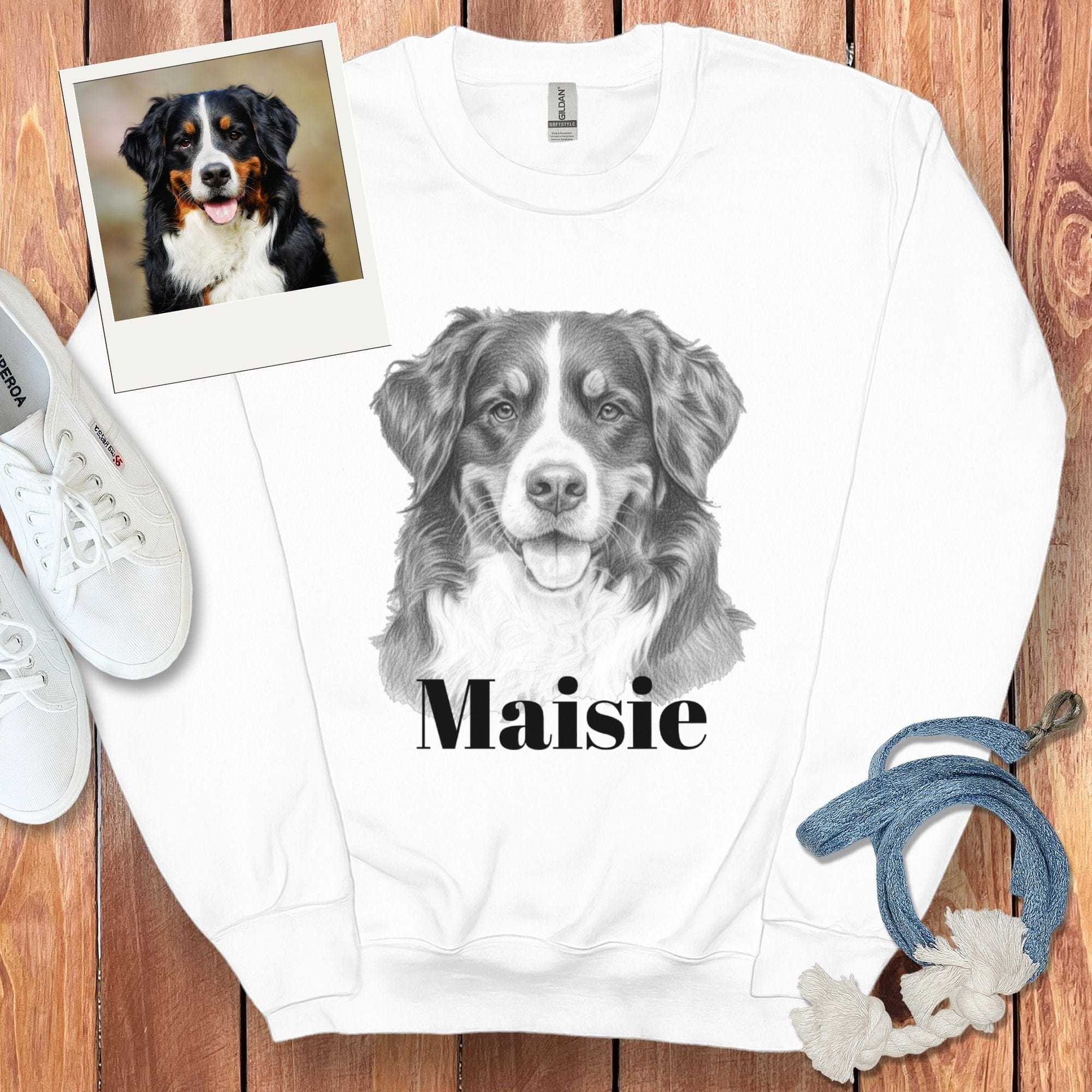 Custom Doodle Photo Pet Sweatshirt in by Puppy Jo
