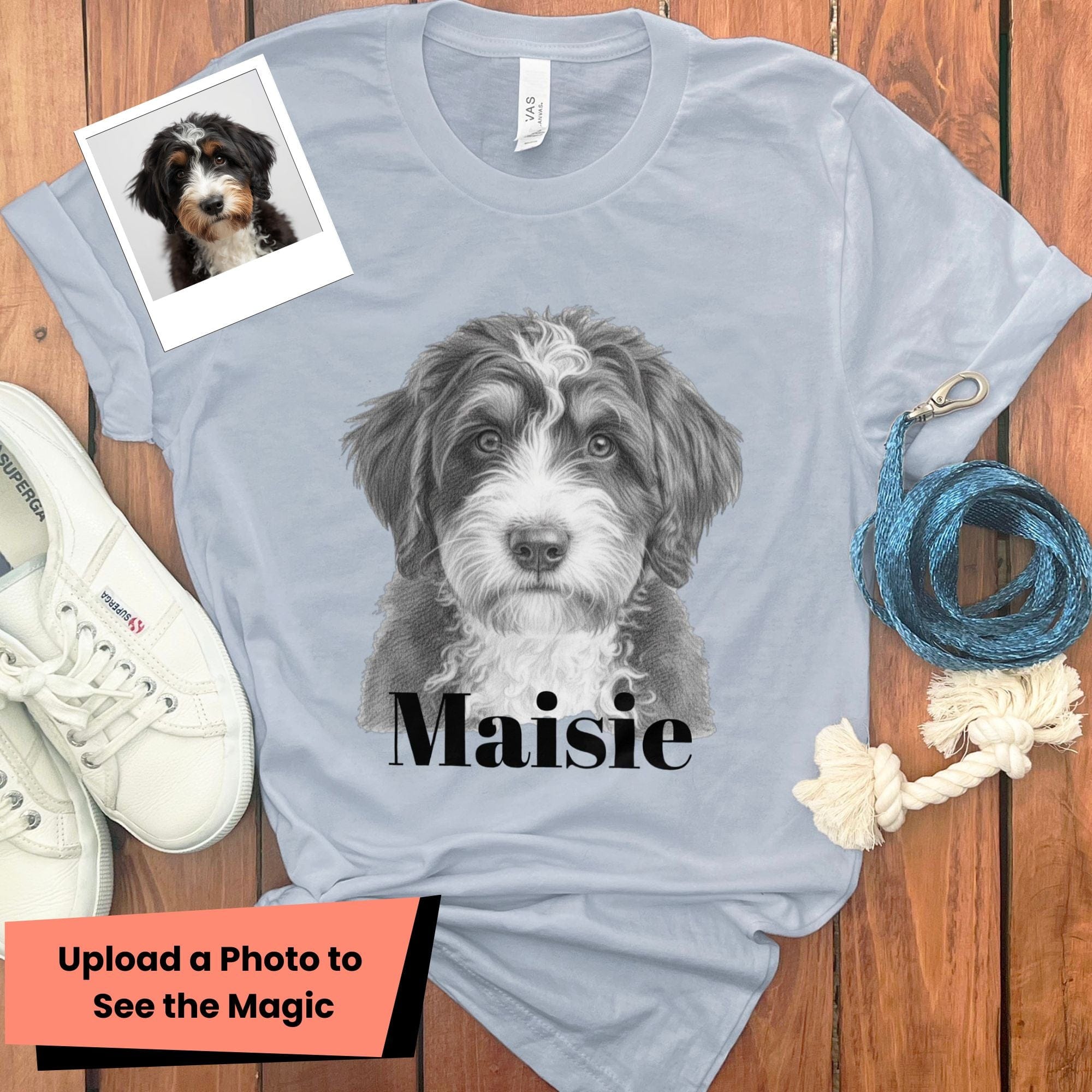 Custom Doodle Photo T-Shirt in by Puppy Jo