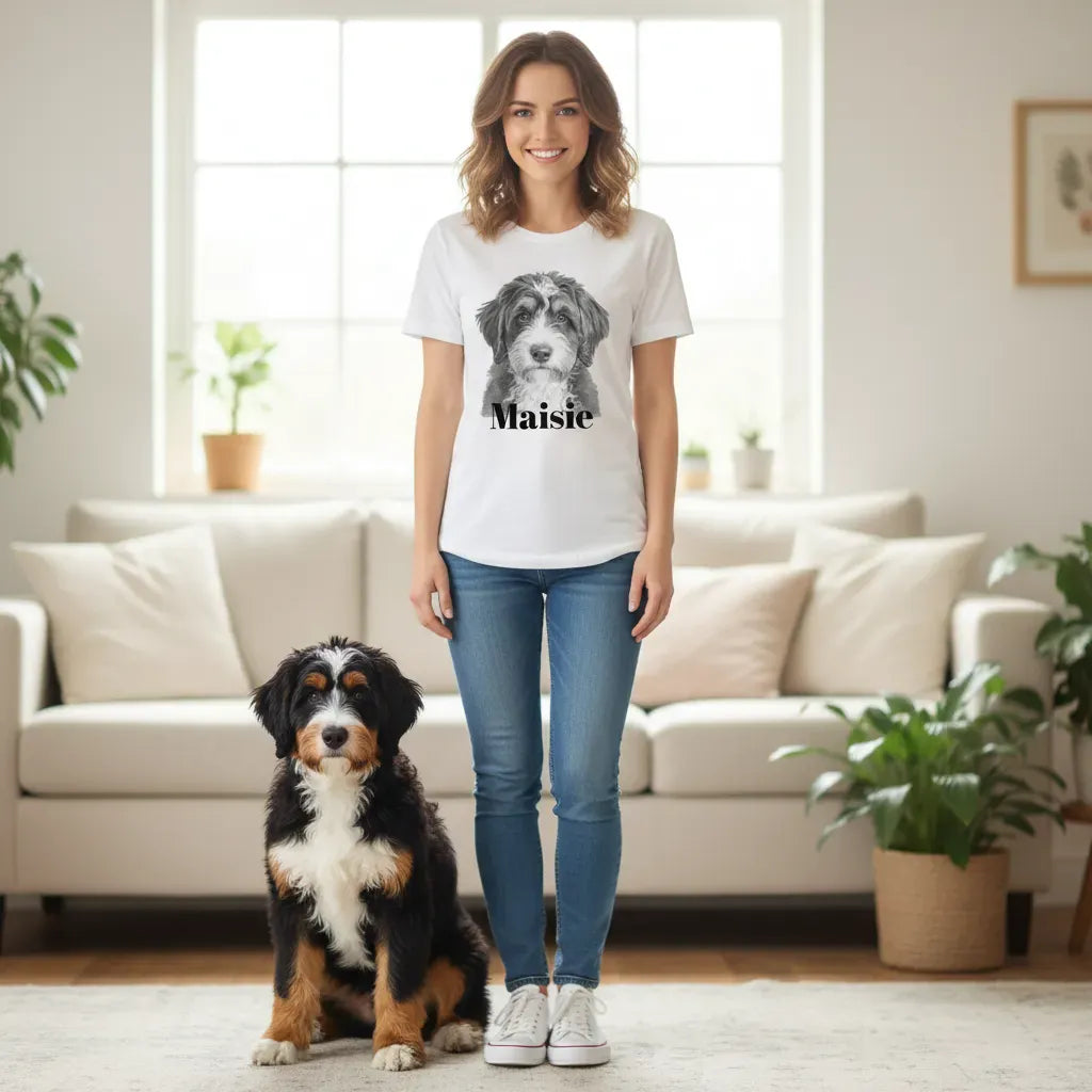 Custom Doodle Photo T-Shirt in by Puppy Jo