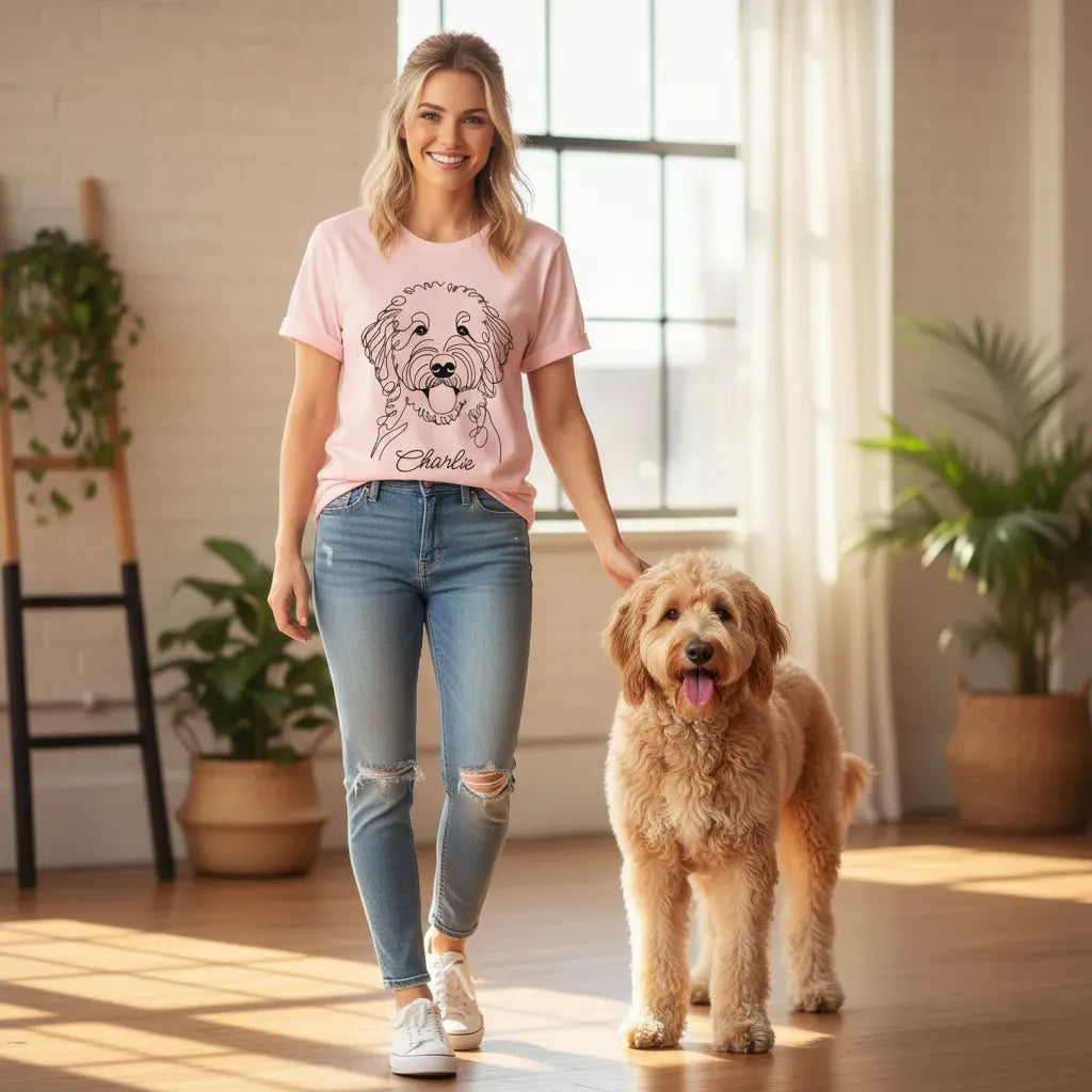 Custom Goldendoodle T-Shirt in by Puppy Jo