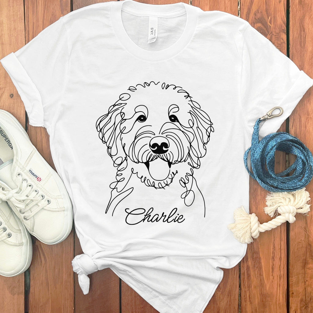 Custom Goldendoodle T-Shirt in White / S by Puppy Jo