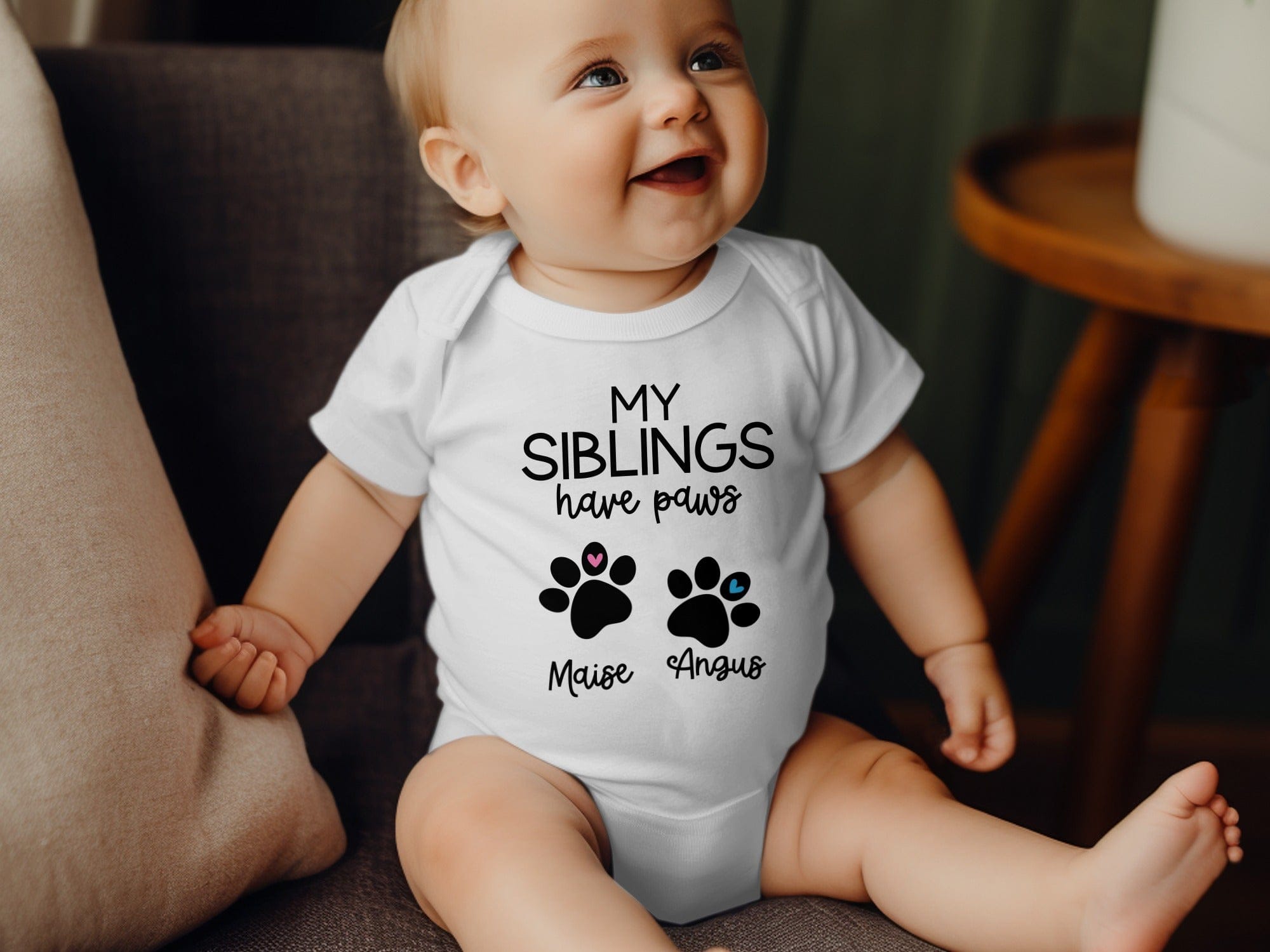 Custom My Siblings Bodysuit in by Puppy Jo