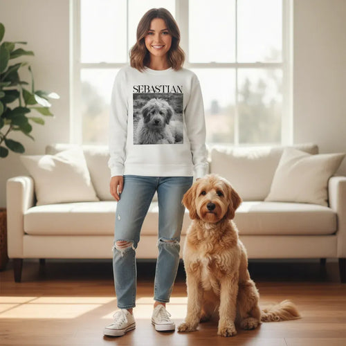 Custom Pet Photo Name Sweatshirt in by Puppy Jo