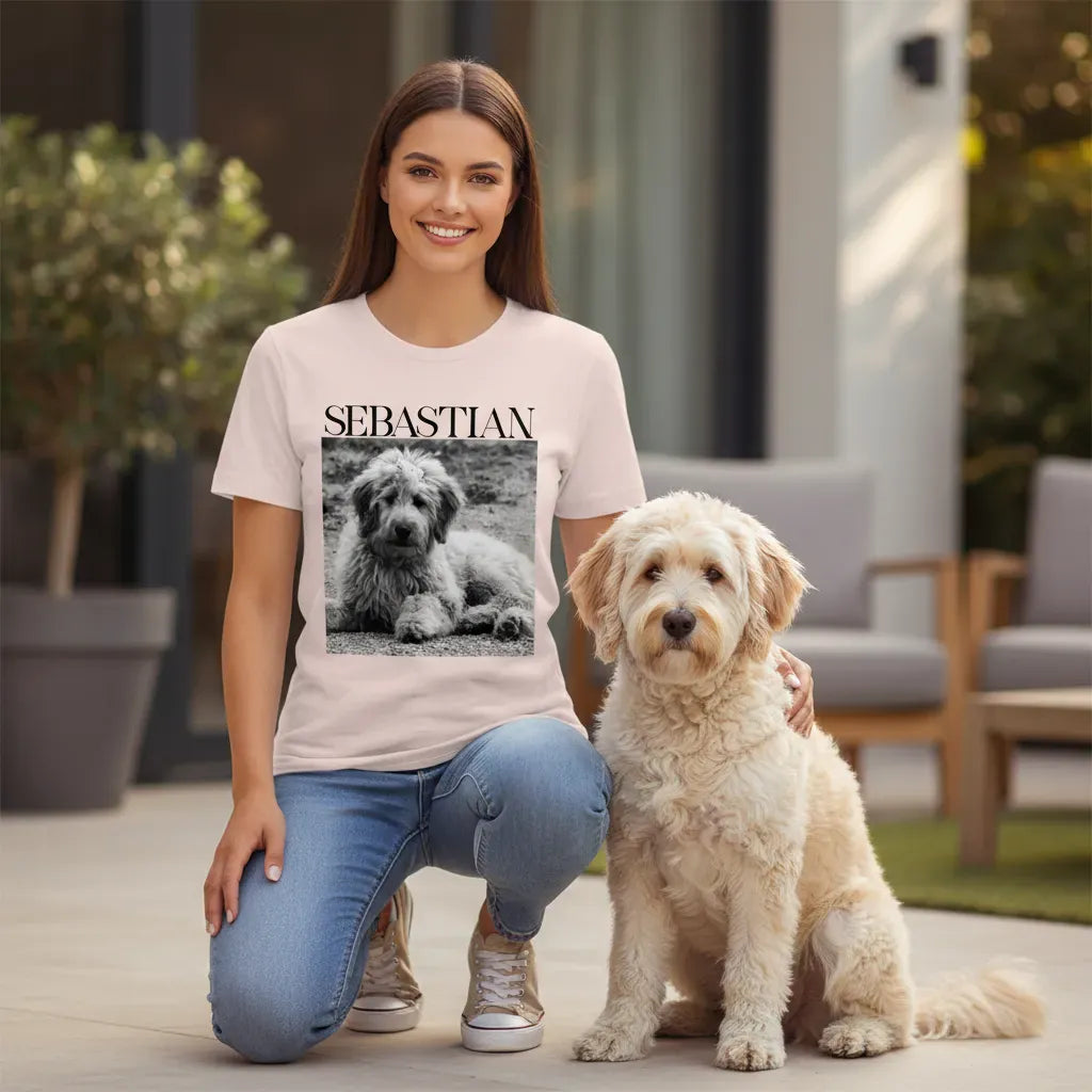 Custom Pet Photo Name T-Shirt in by Puppy Jo