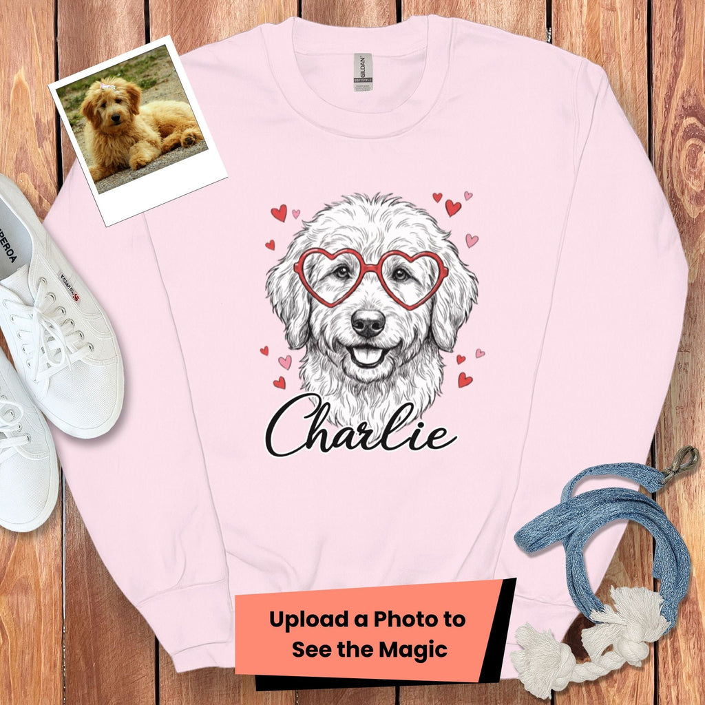 Custom Valentine Dog Sketch Sweatshirt in by Puppy Jo