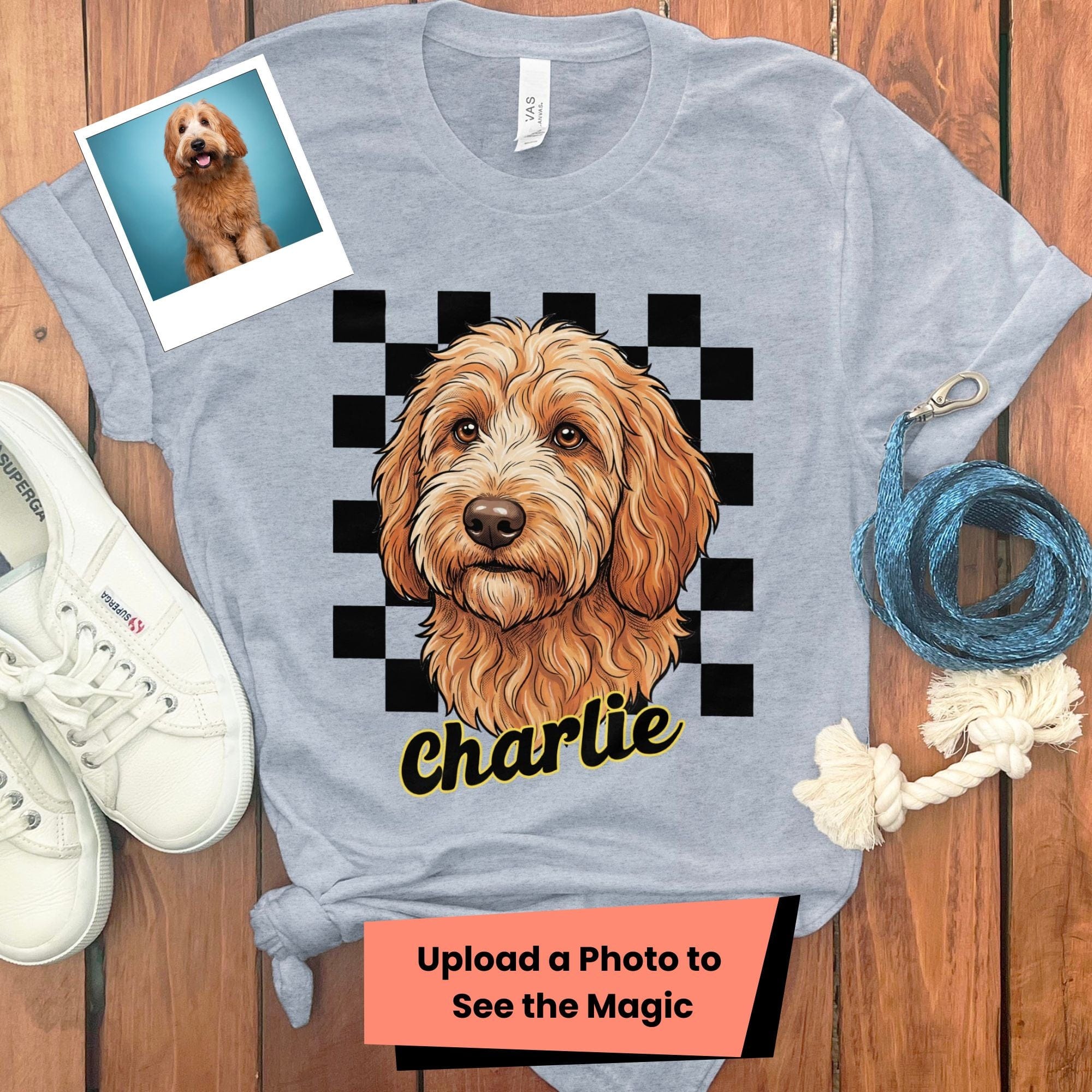 Custom Vintage Dog T-Shirt in Athletic Heather / S by Puppy Jo