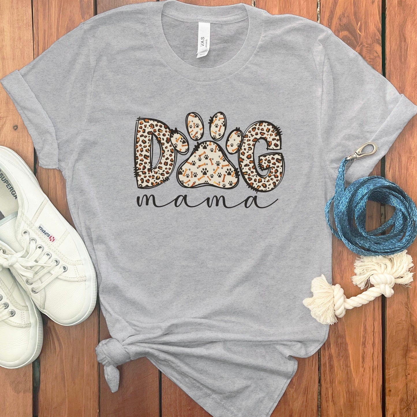 Dog Mama Graphic Tee With Paw Print Product Type