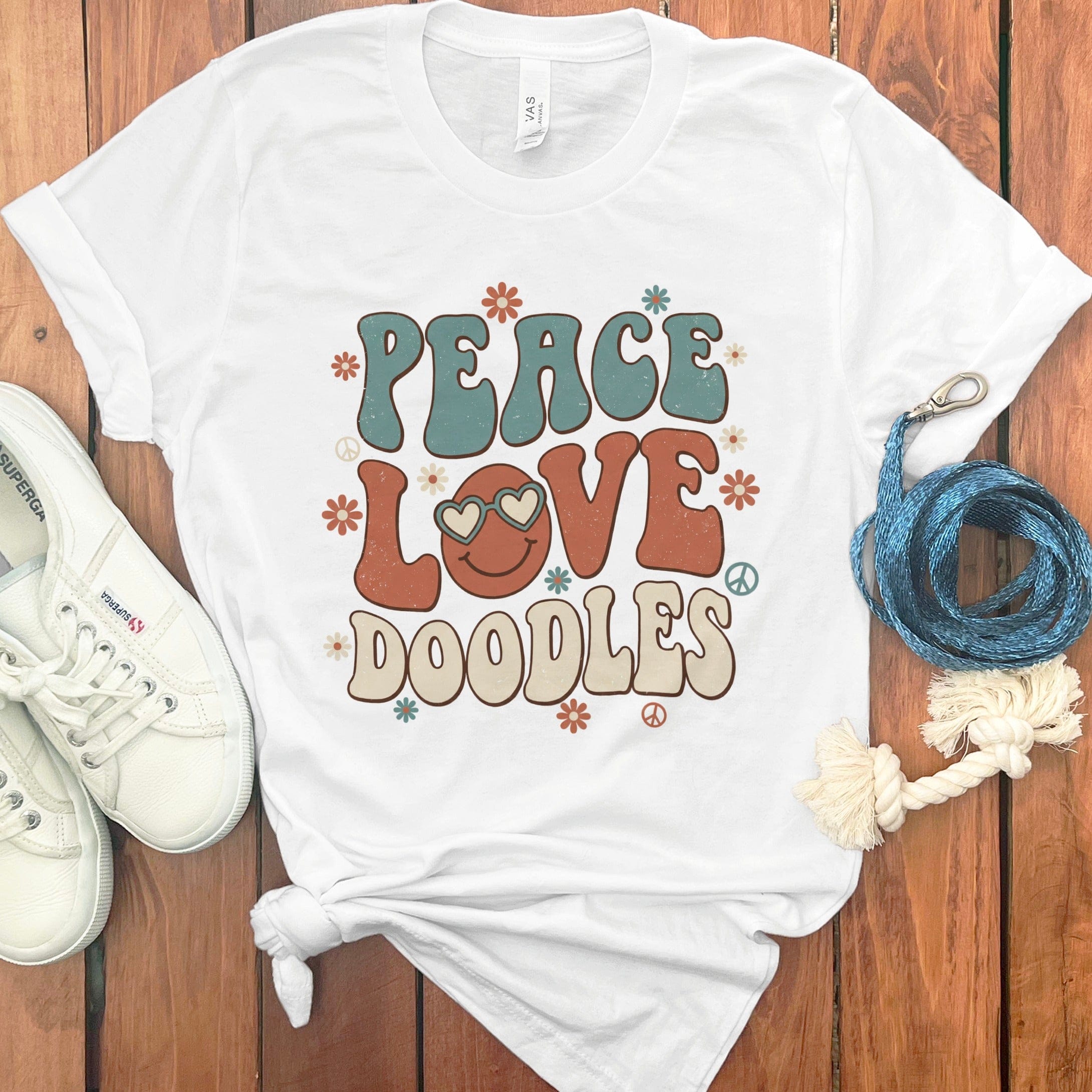 Peace Love Doodles Graphic Tee for Casual Wear