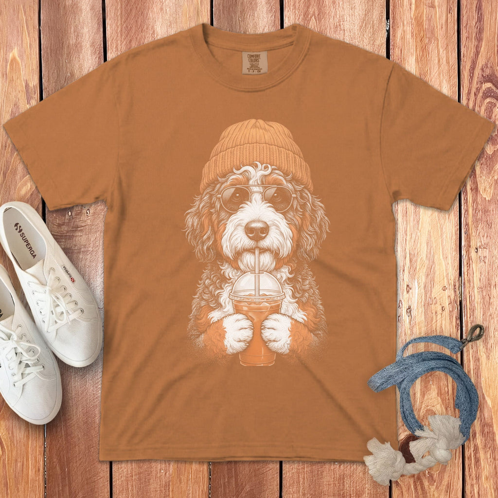 Bernedoodle Ice Latte Signature T-Shirt in Yam / S by Puppy Jo