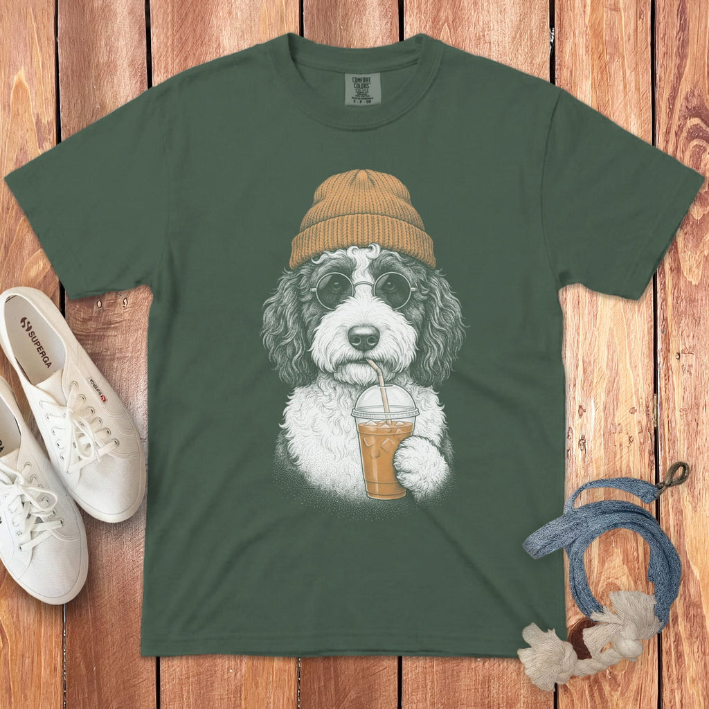 Sheepadoodle Ice Latte Signature T-Shirt in Blue Spruce / S by Puppy Jo