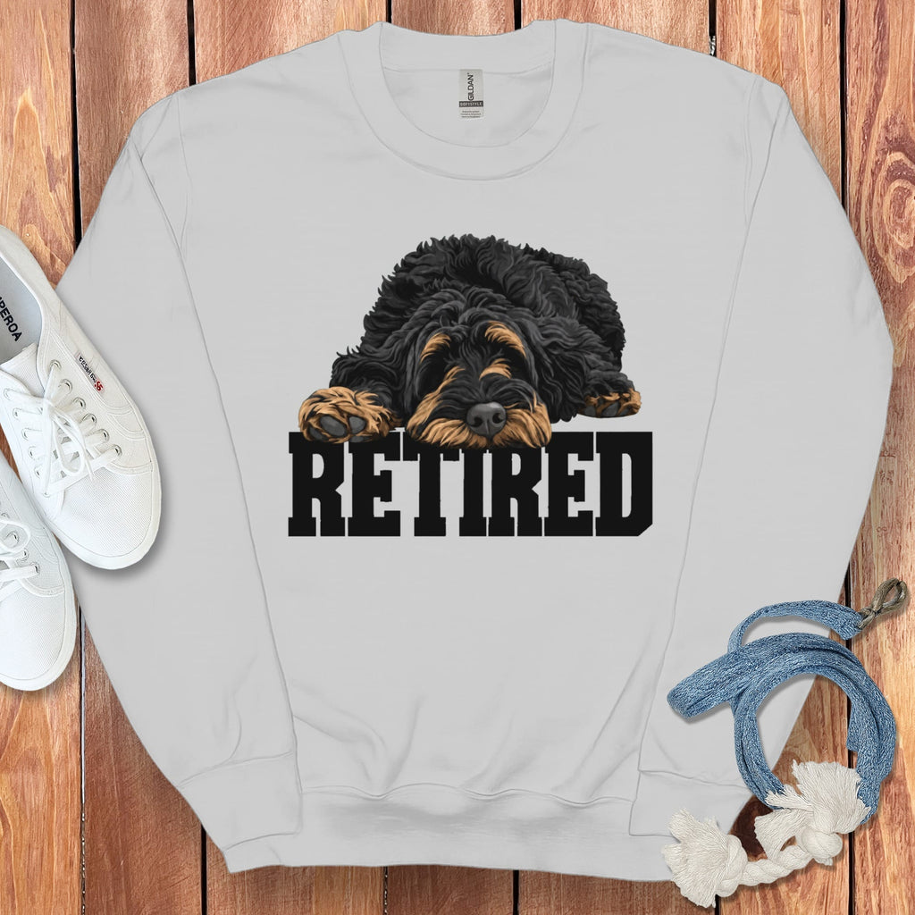 Retired Sleeping Phantom Goldendoodle Sweatshirt in Sport Grey / S by Puppy Jo