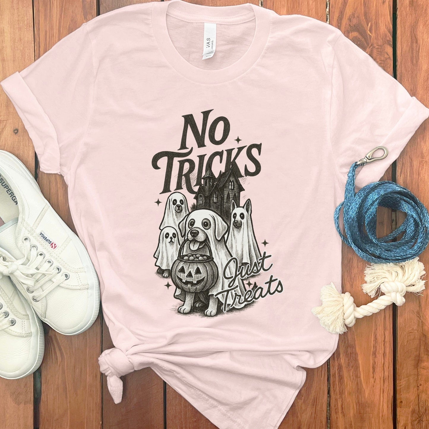 No Tricks Just Treats Ghost Puppy Design Shirt product