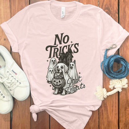 No Tricks Just Treats Ghost Puppy Design Shirt product