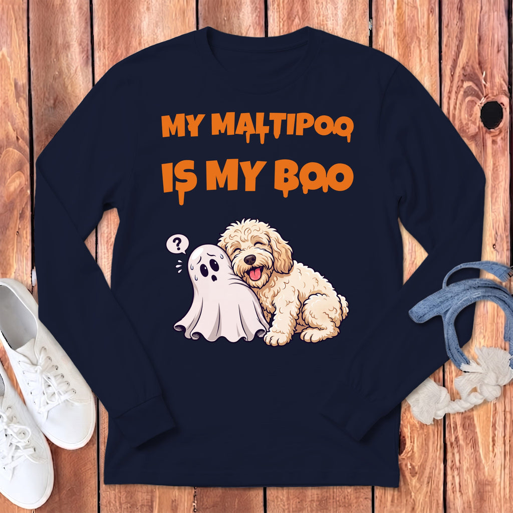 Maltipoo My Boo Long Sleeve T-Shirt in Navy / S by Puppy Jo