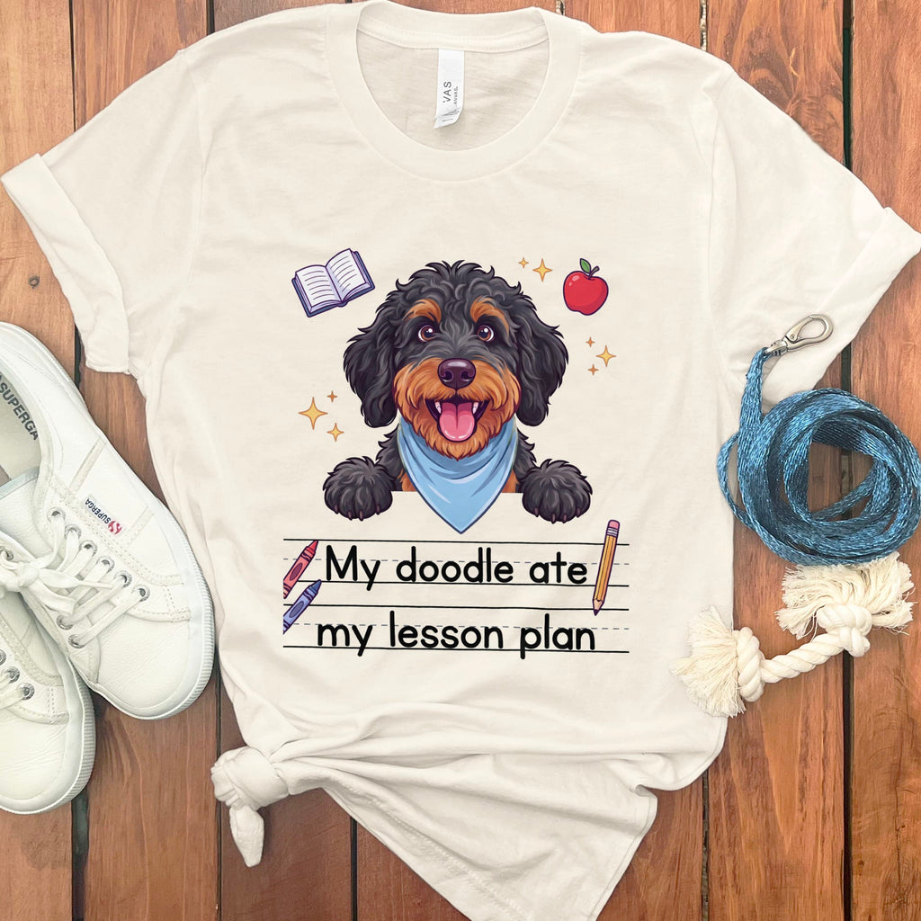 Phantom Goldendoodle Ate Lesson T-Shirt in Natural / S by Puppy Jo
