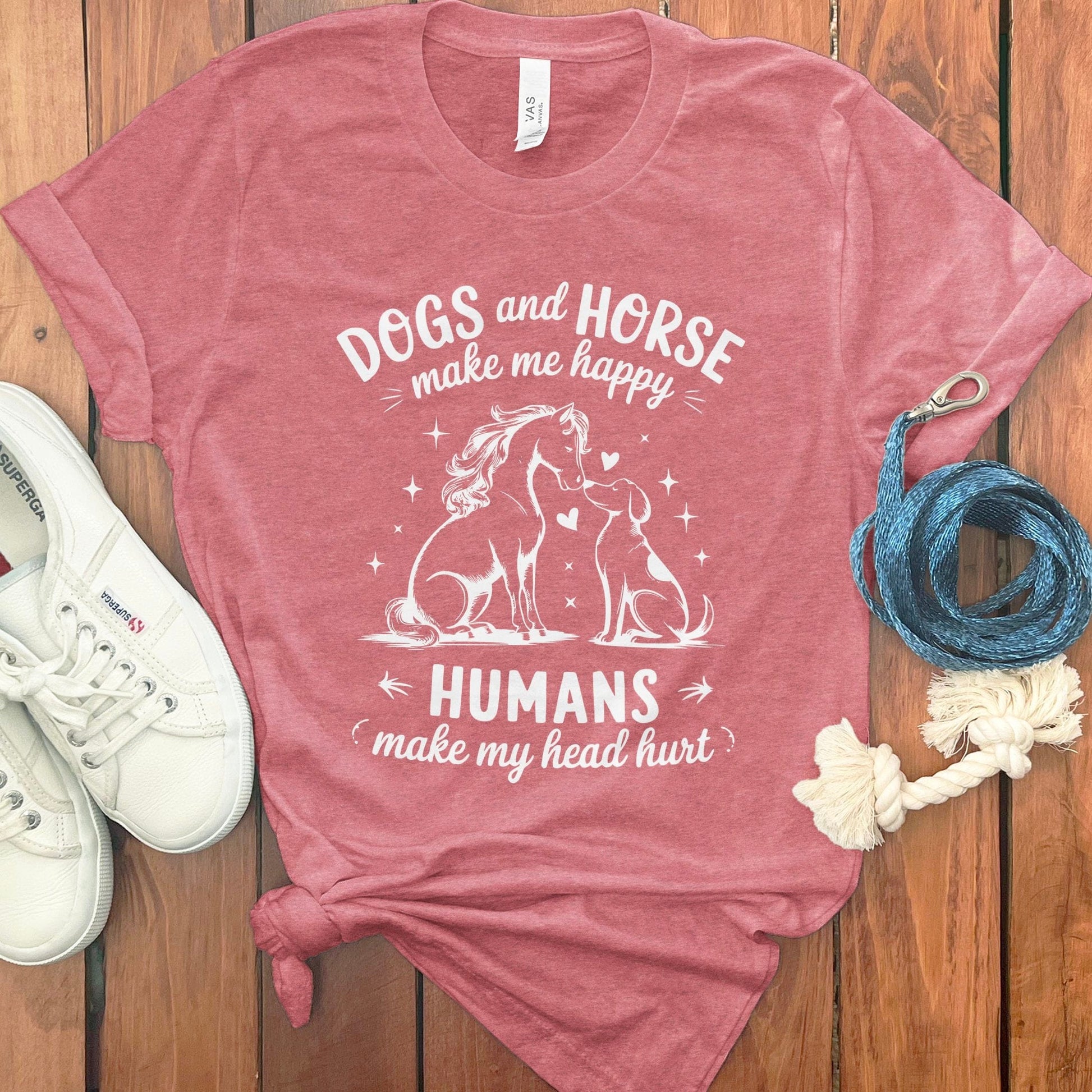 Dogs and Horse Make Me Happy Humans T-Shirt product type