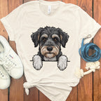 Adorable Dog Illustration T-Shirt Casual Wear Gift