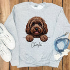 Personalized Dog Print Sweater Featuring Adorable Pet