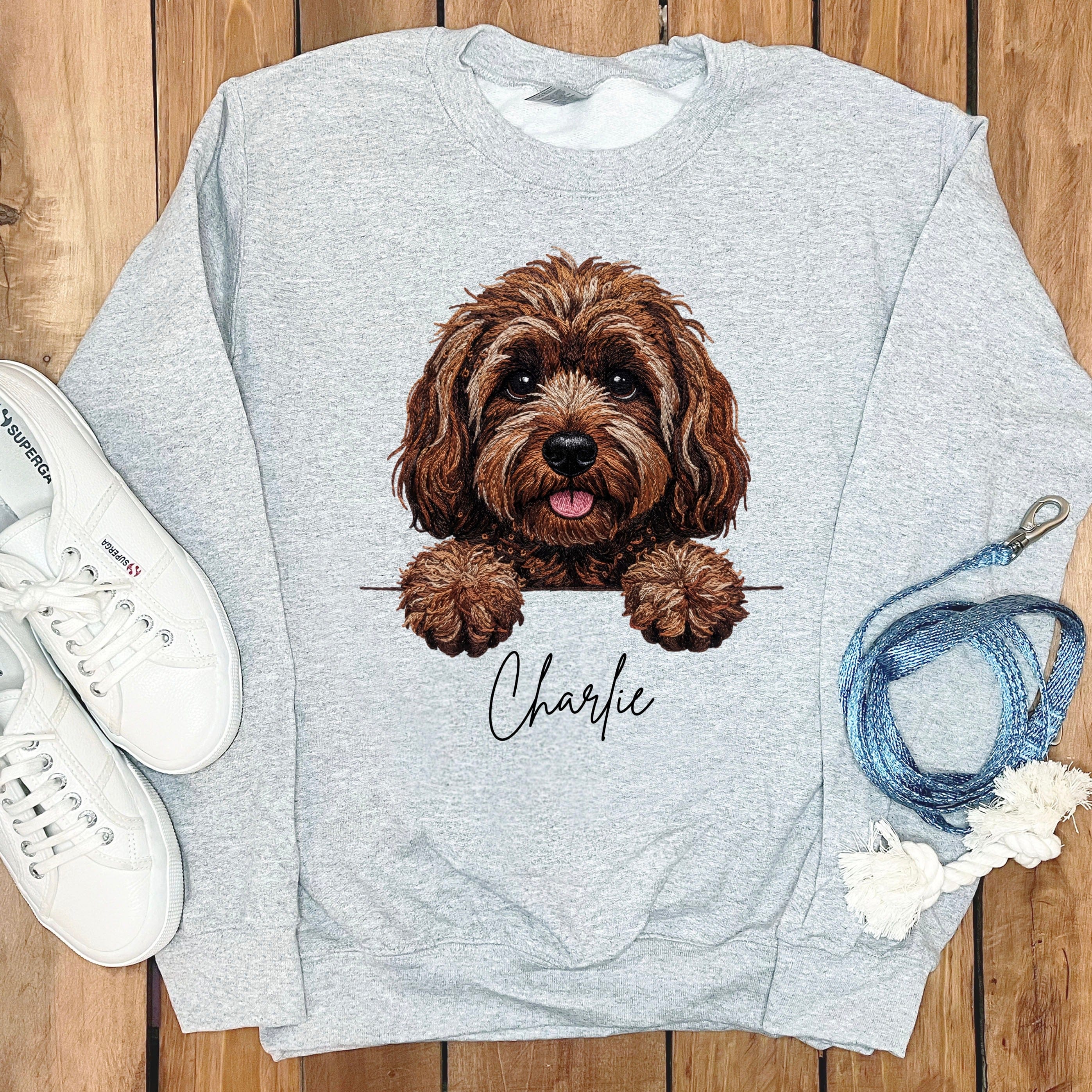 Personalized Dog Print Sweater Featuring Adorable Pet