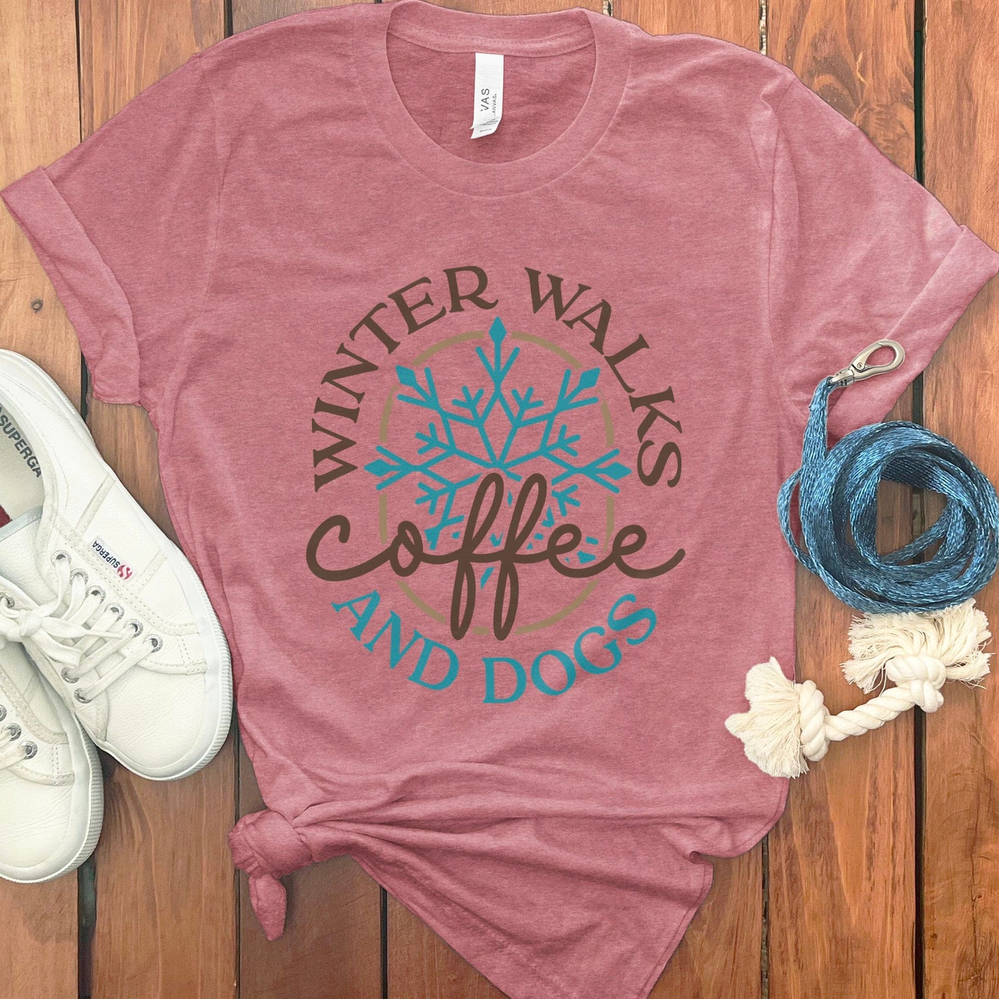 Winter Walks Coffee and Dogs Graphic T-Shirt product type