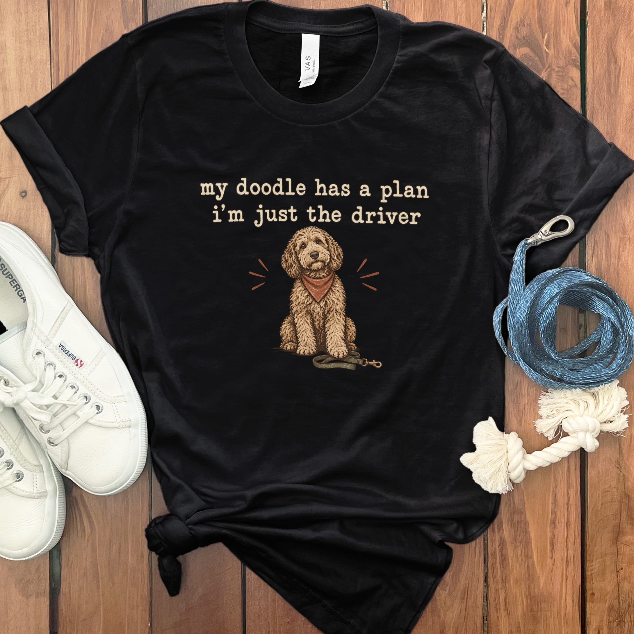 Doodle Driver T-Shirt in Black / S by Puppy Jo