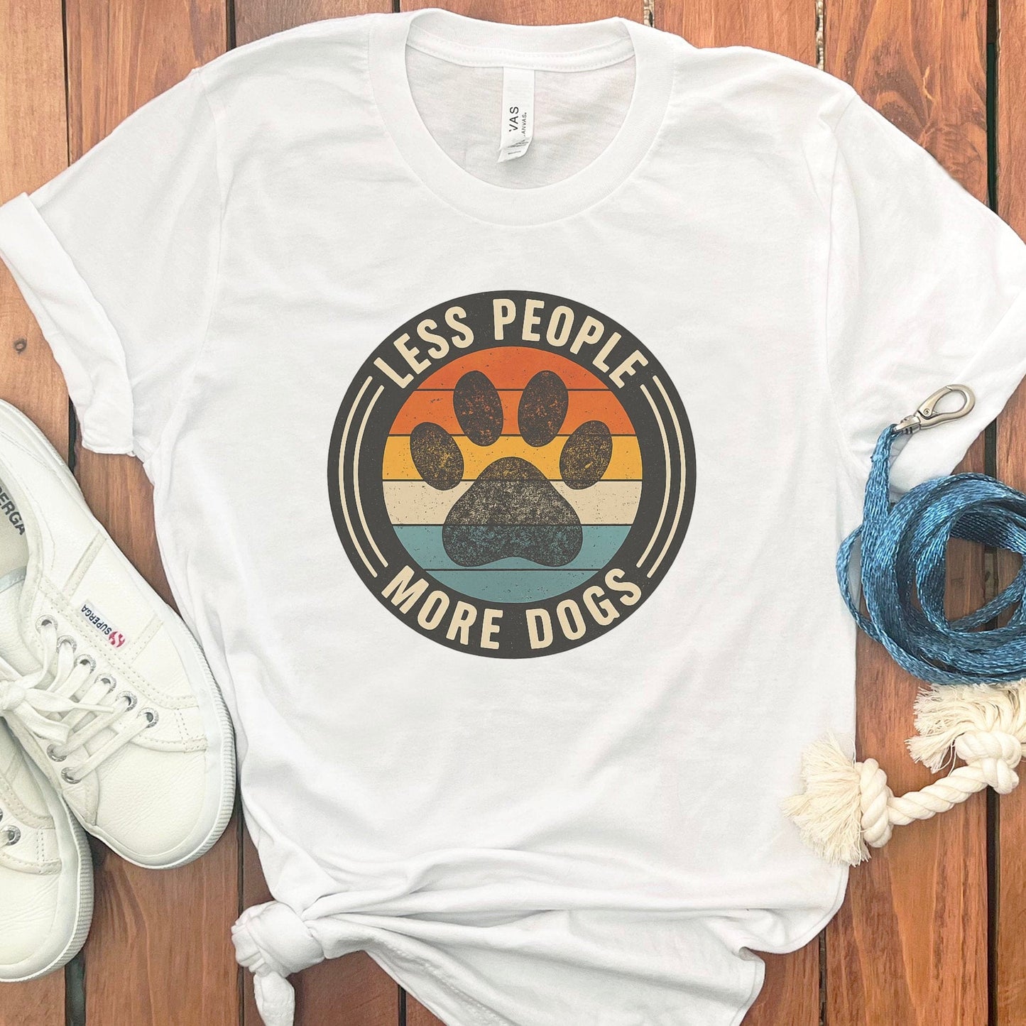 Less People More Dogs Graphic Pet Lovers T-Shirt product type