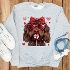 Cute Dog With Heart Glasses Sweatshirt
