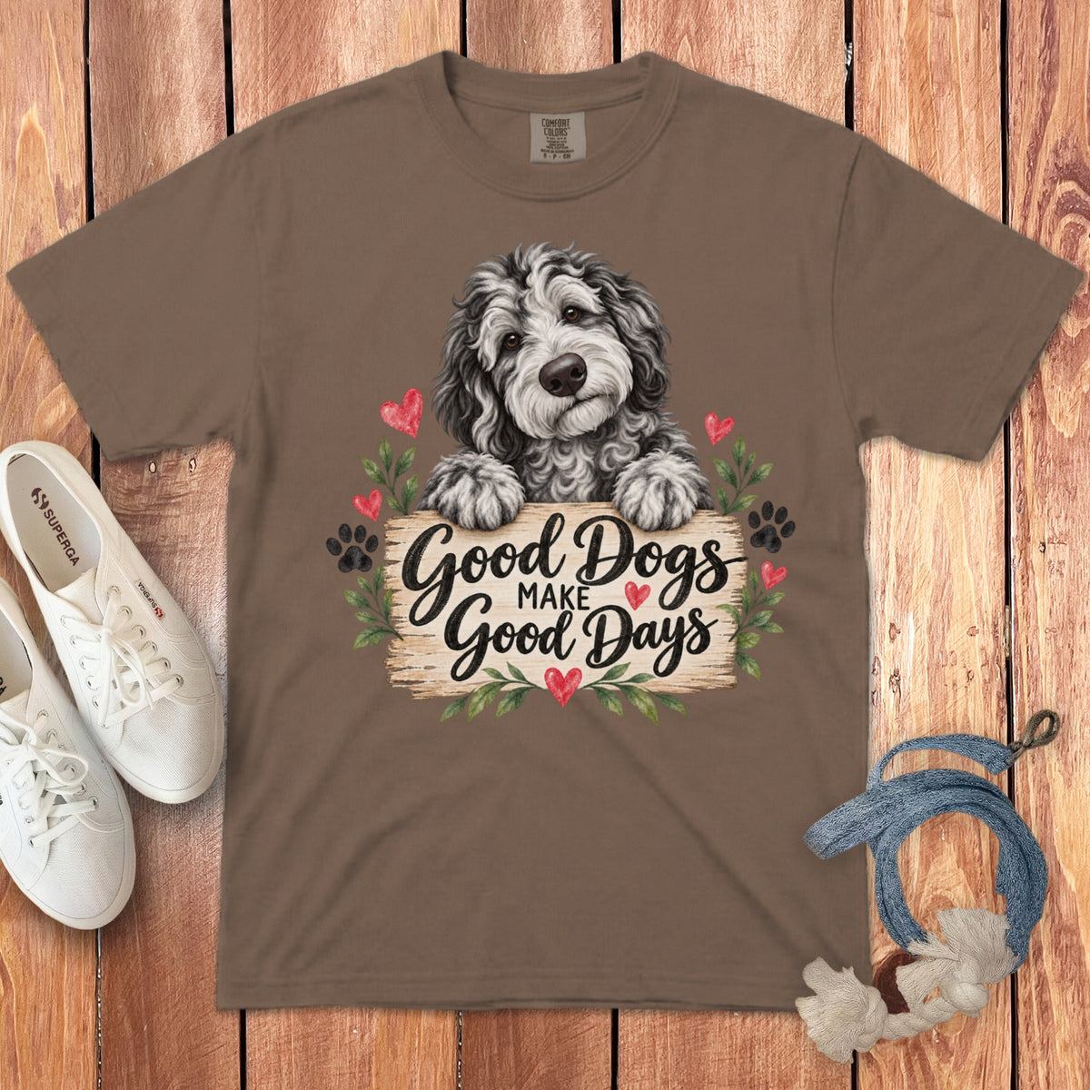 Merle Goldendoodle Good Days Signature T-Shirt