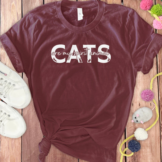 Cats Are My Spirit Animal Graphic T-shirt product