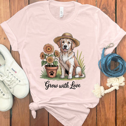 Grow with Love Dog Sunflower Graphic T-Shirt product type