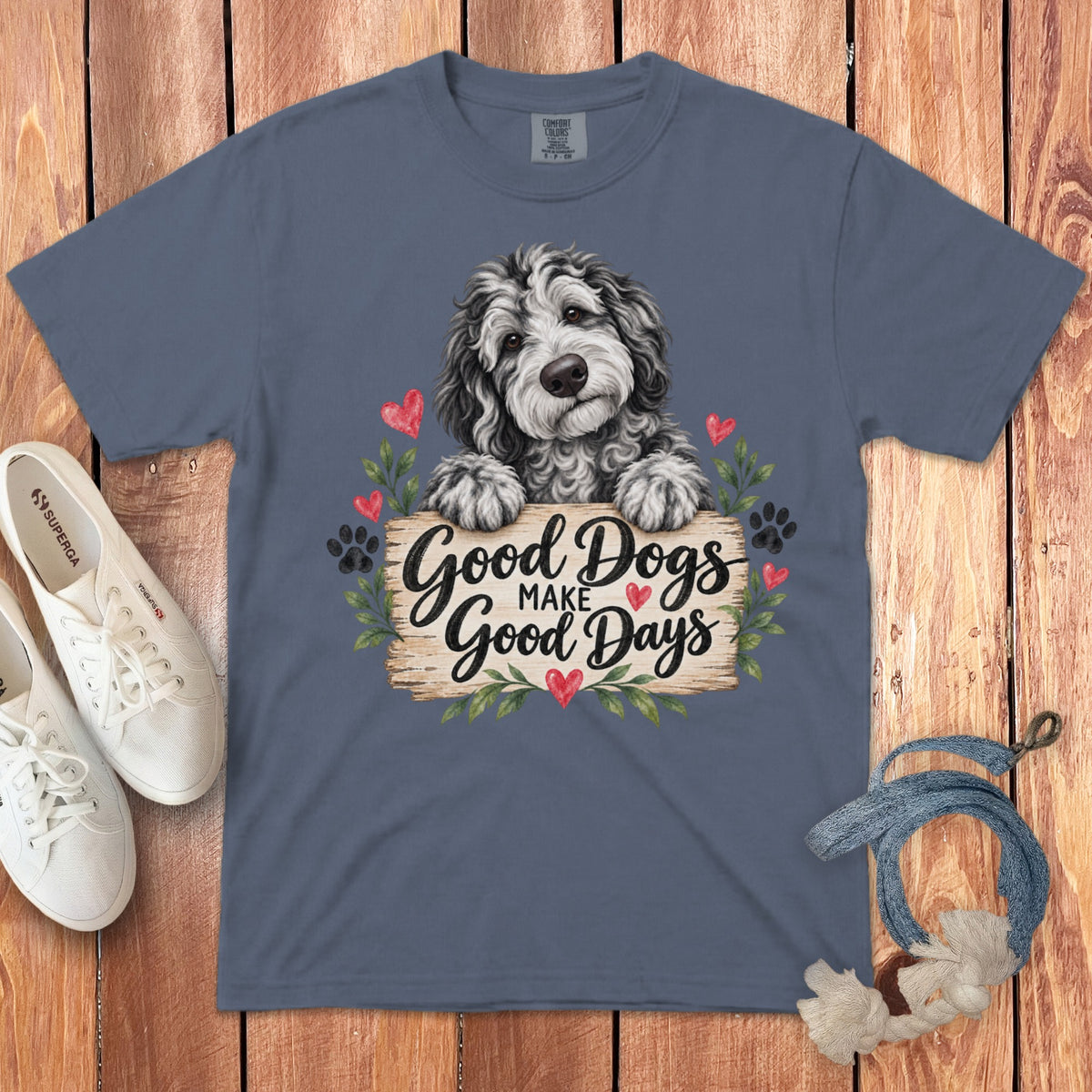 Merle Goldendoodle Good Days Signature T-Shirt