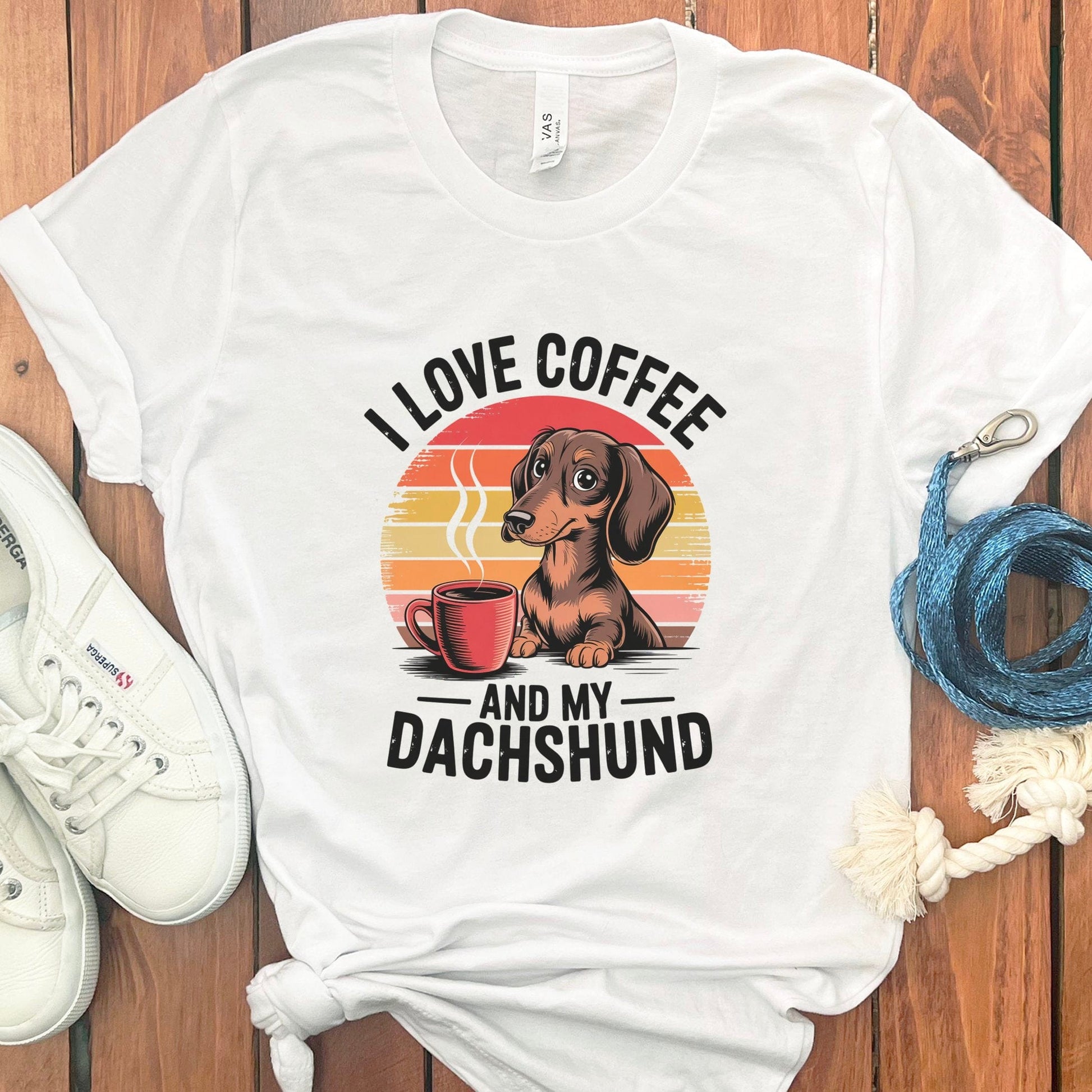 I Love Coffee and My Dachshund Graphic T-Shirt product