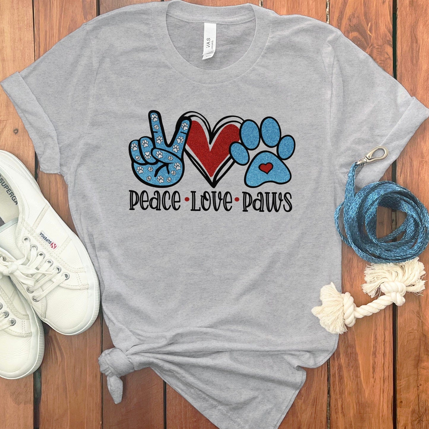 Peace Love Paws Graphic T-Shirt Casual Wear product type