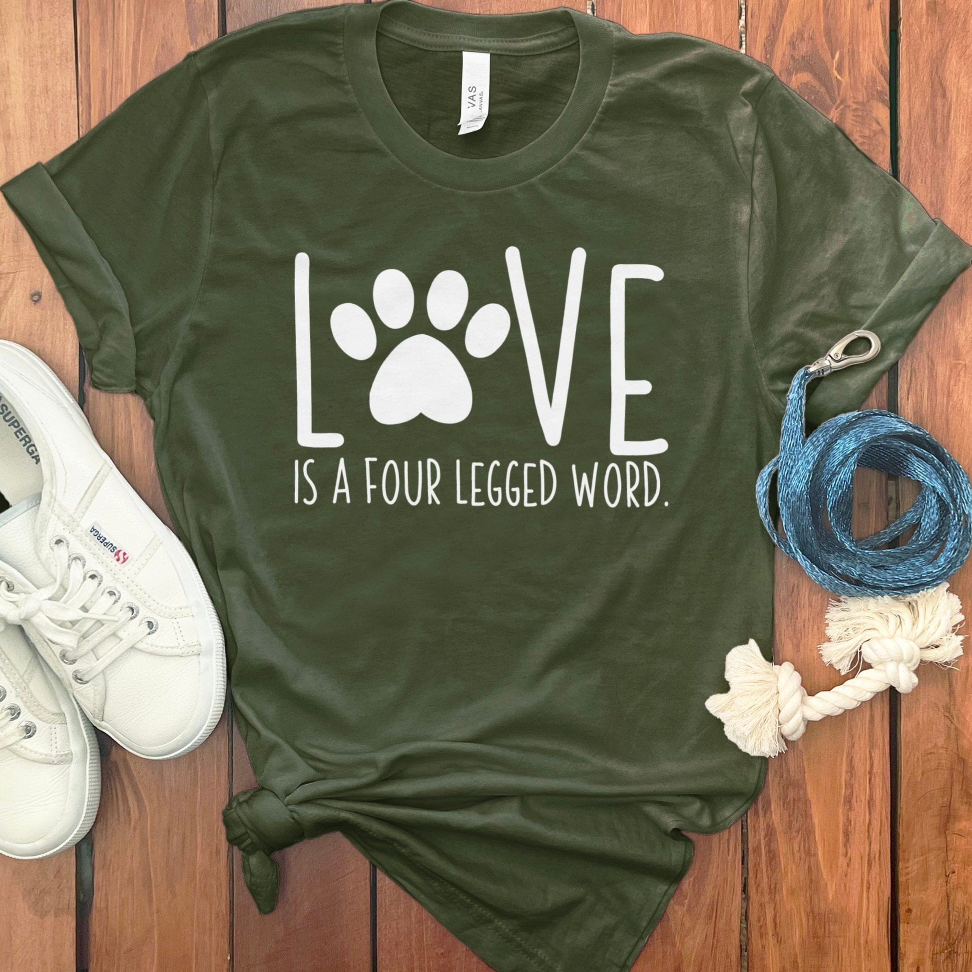 Love is a Four Legged Word Graphic T-Shirt product type