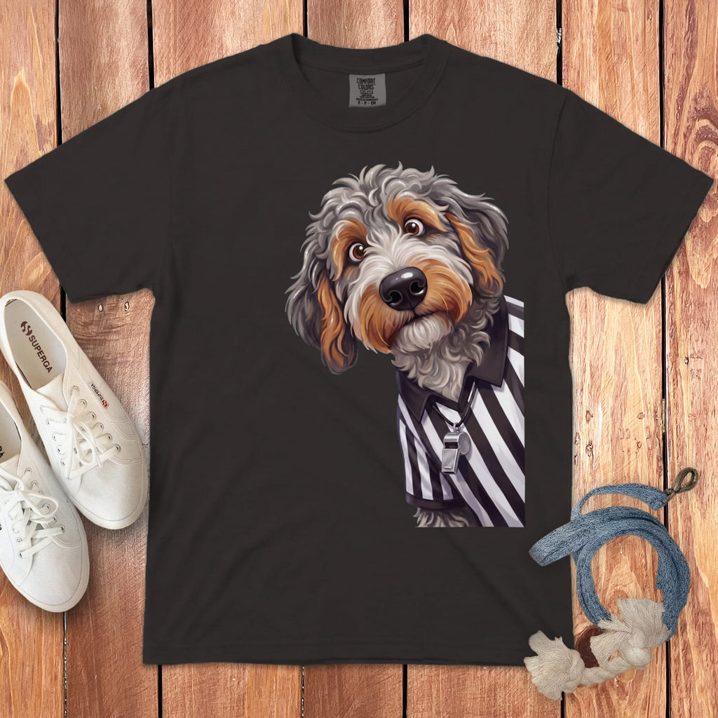 Aussiedoodle Football Referee Signature T-Shirt in Graphite / S by Puppy Jo