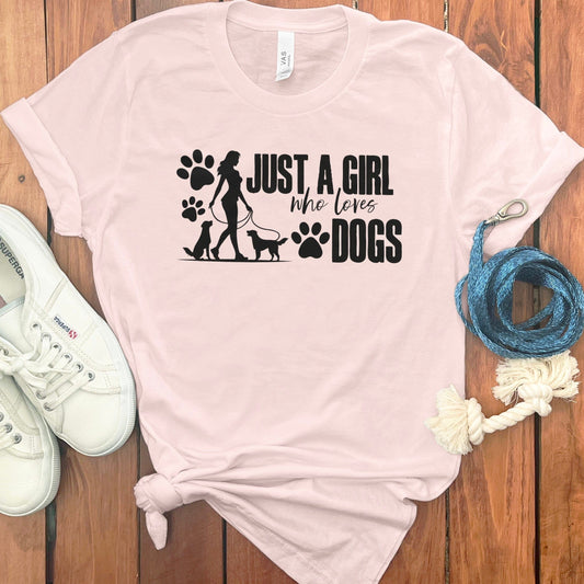 Just a Girl Who Loves Dogs Graphic Tee product