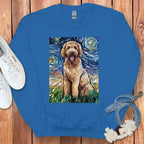 Starry Night Inspired Dog Art Printed Sweatshirt