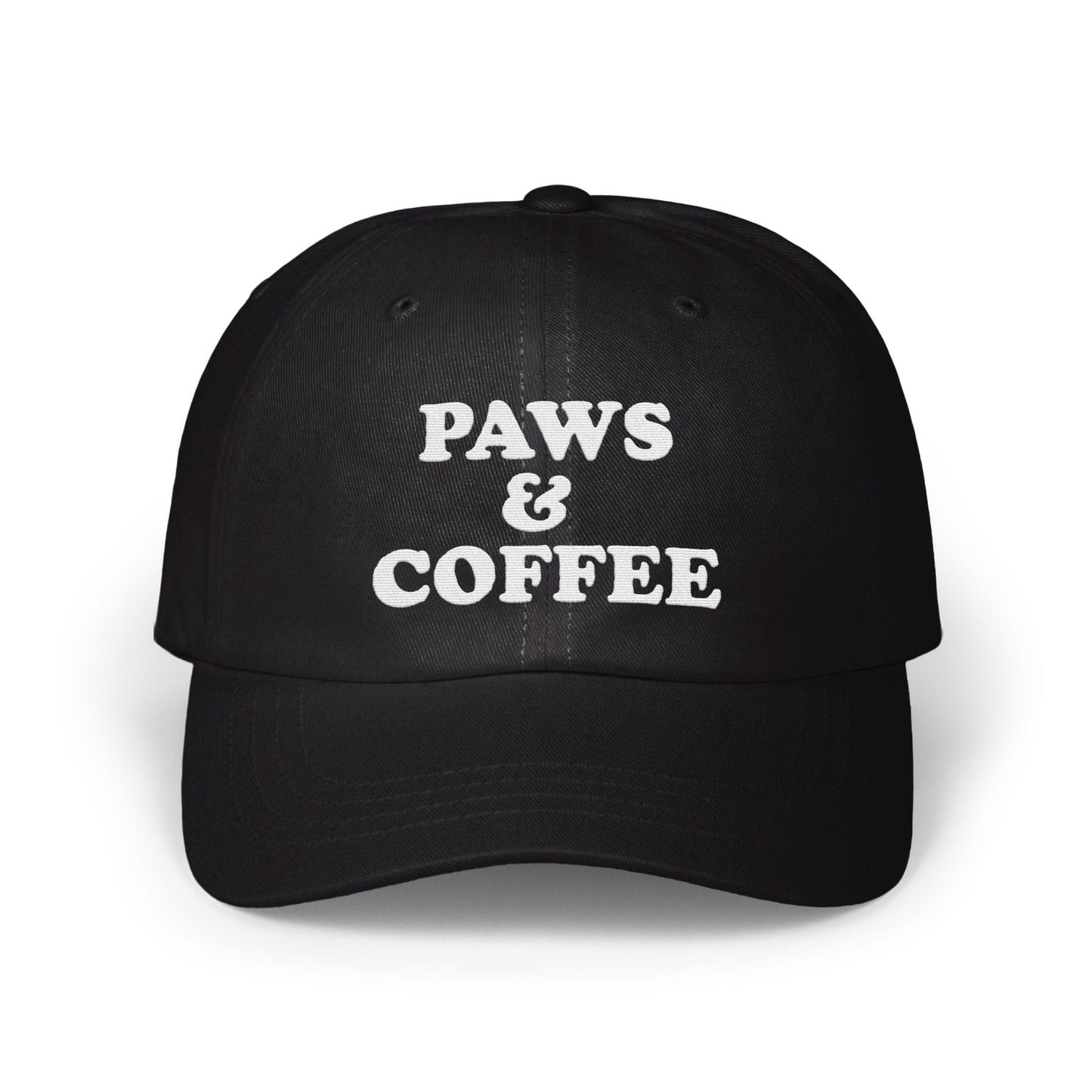 Paws & Coffee Embroidered Baseball Cap product type