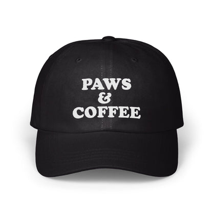 Paws & Coffee Embroidered Baseball Cap product type